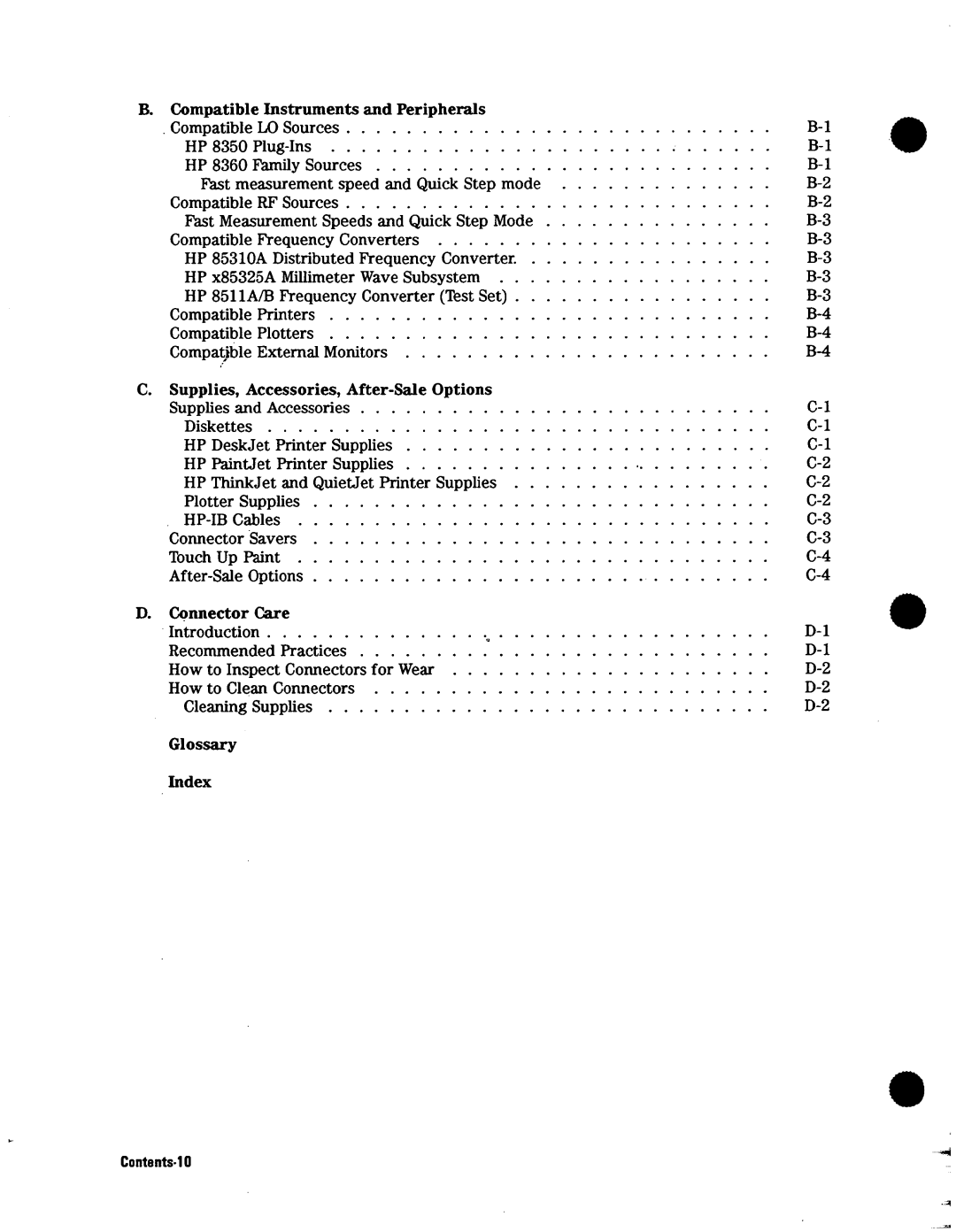 Agilent Technologies 08530-90016 manual 