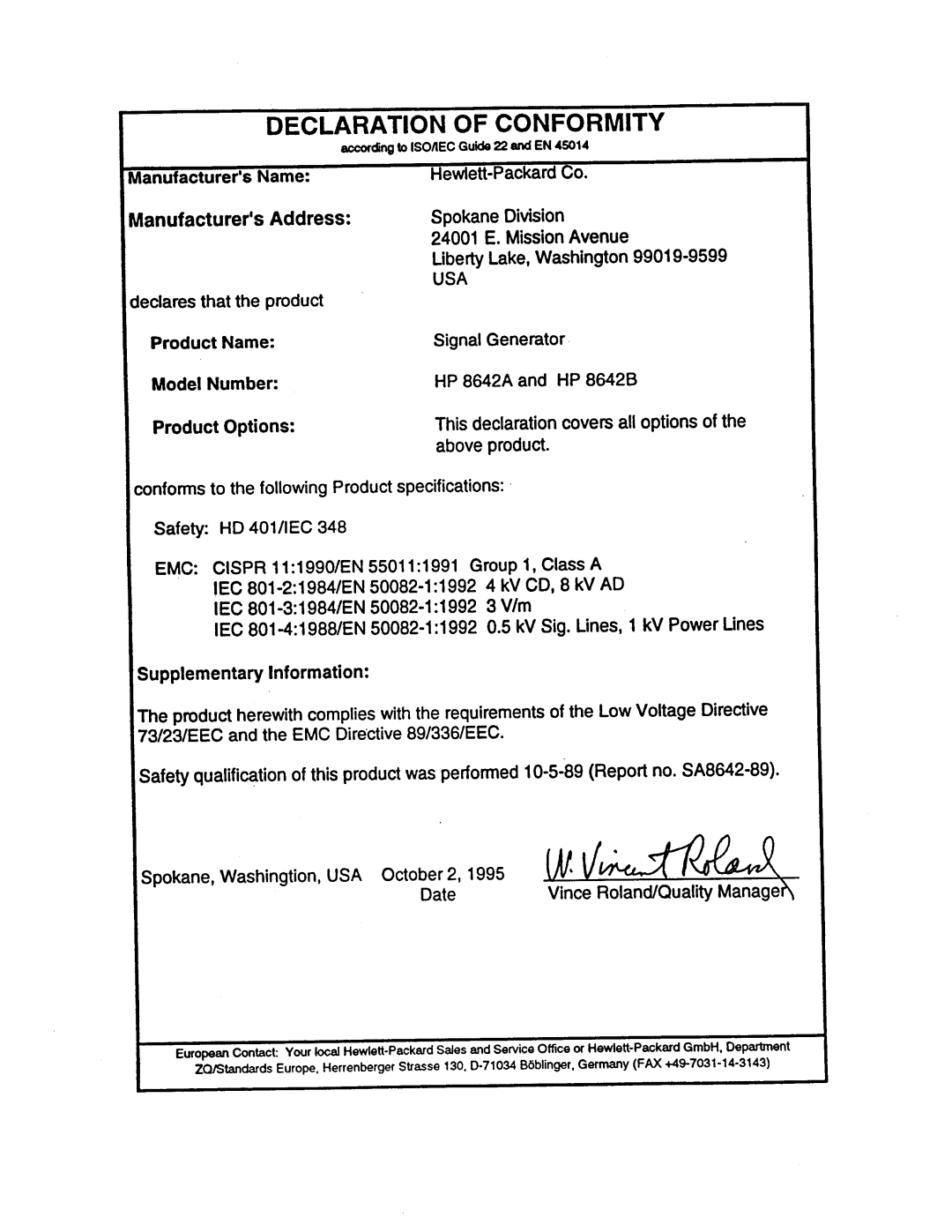 Agilent Technologies 08642-90224 manual 