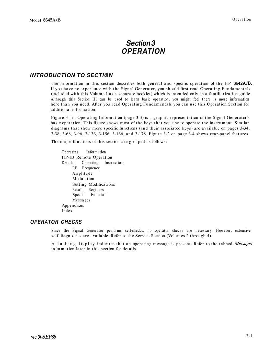 Agilent Technologies 08642-90224 manual Operation 