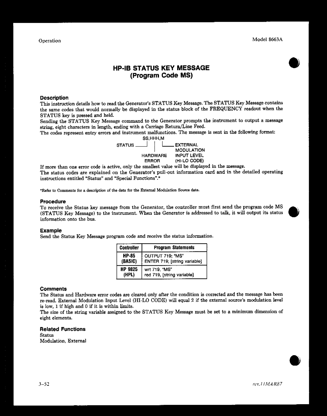 Agilent Technologies 08663-90069 manual 