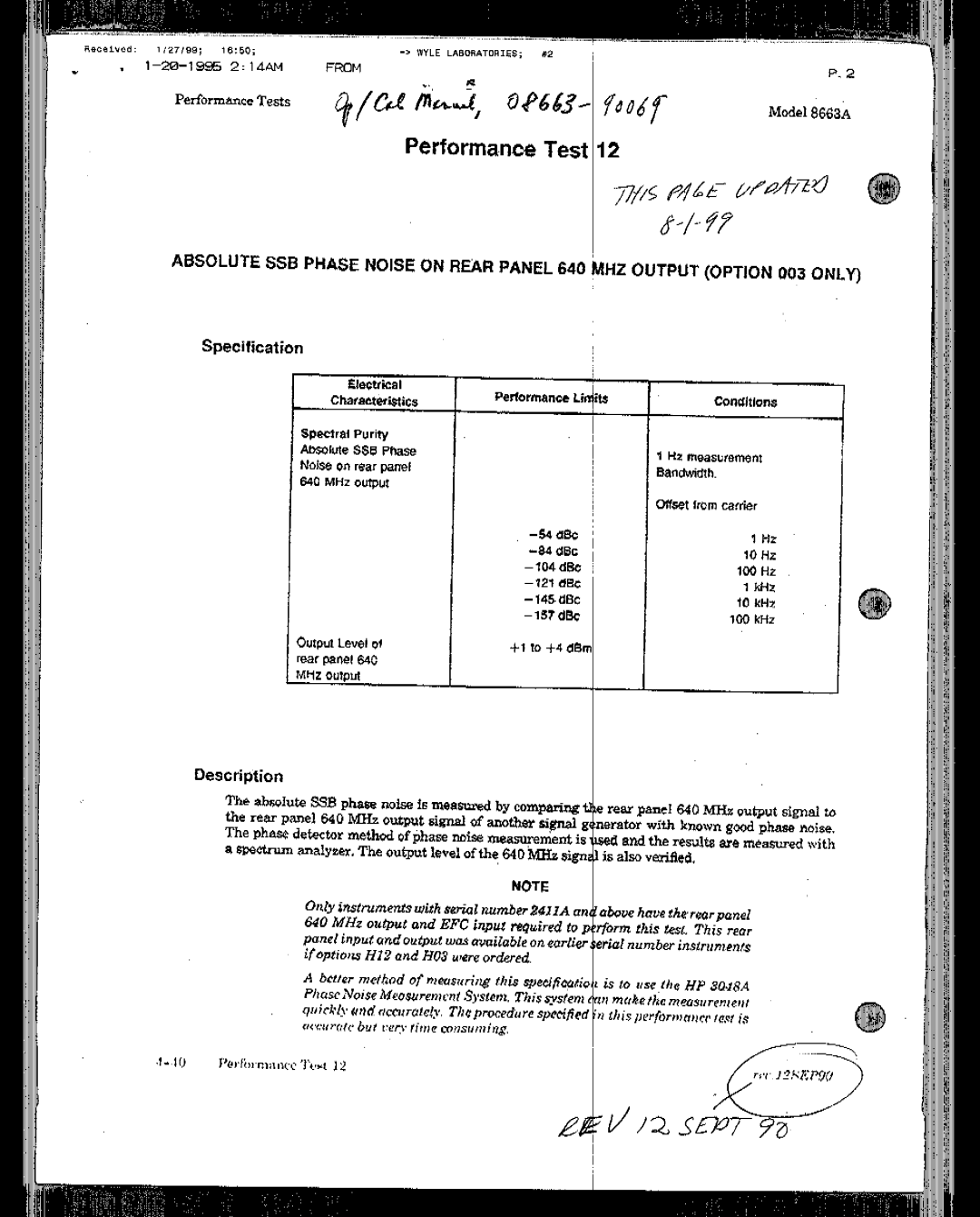 Agilent Technologies 08663-90069 manual 