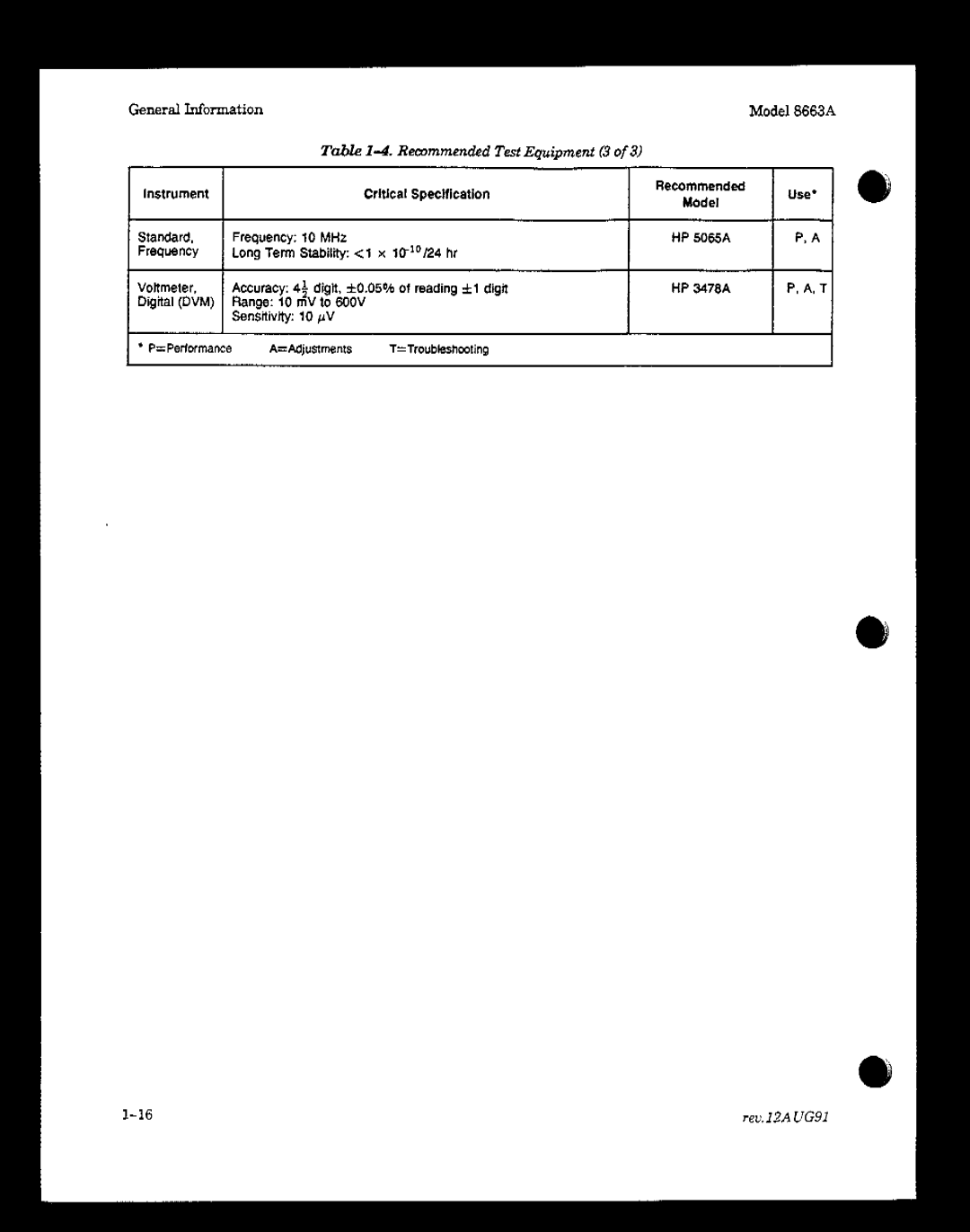 Agilent Technologies 08663-90069 manual 