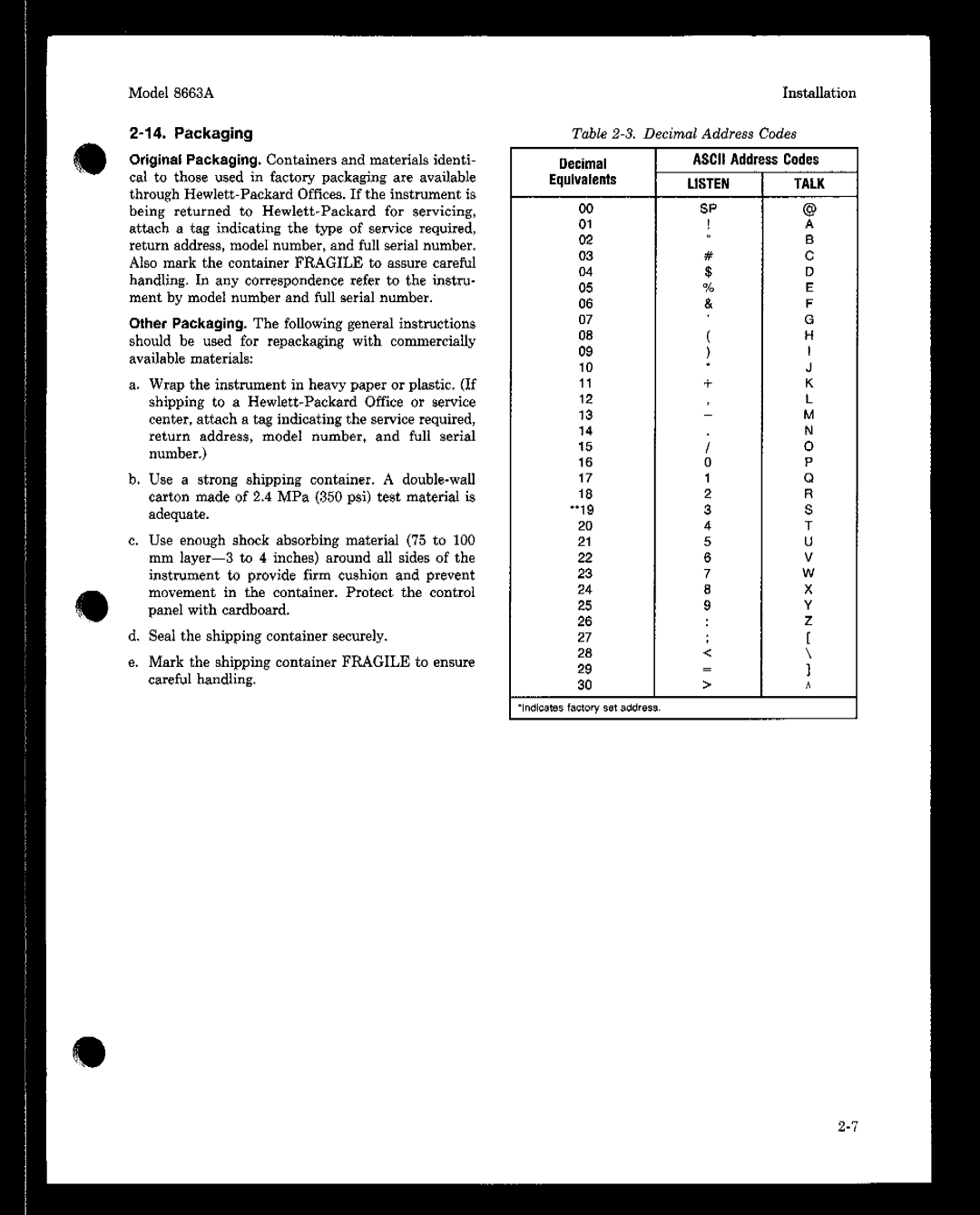 Agilent Technologies 08663-90069 manual 