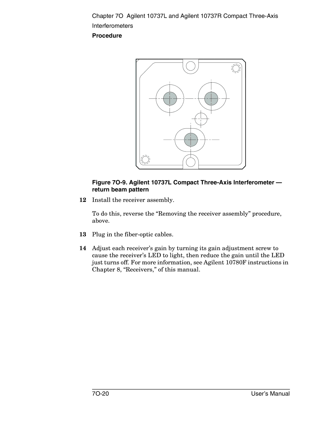 Agilent Technologies 10737L, 10737R manual 7O-20 User’s Manual 