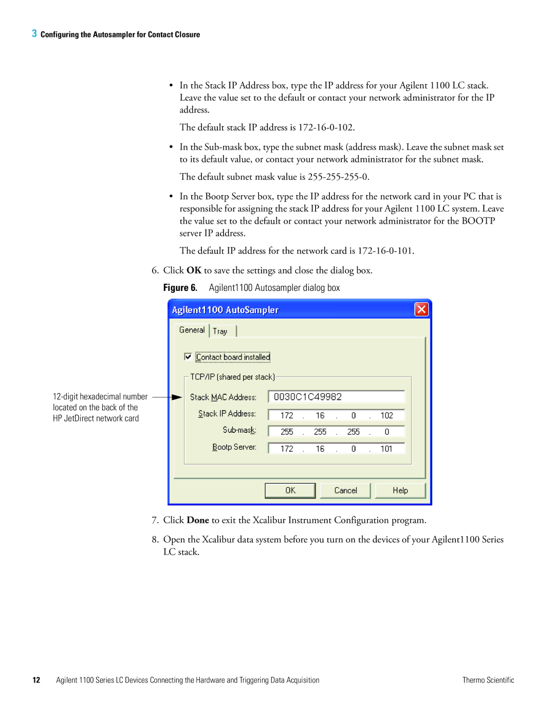 Agilent Technologies 1100 Series manual Agilent1100 Autosampler dialog box 