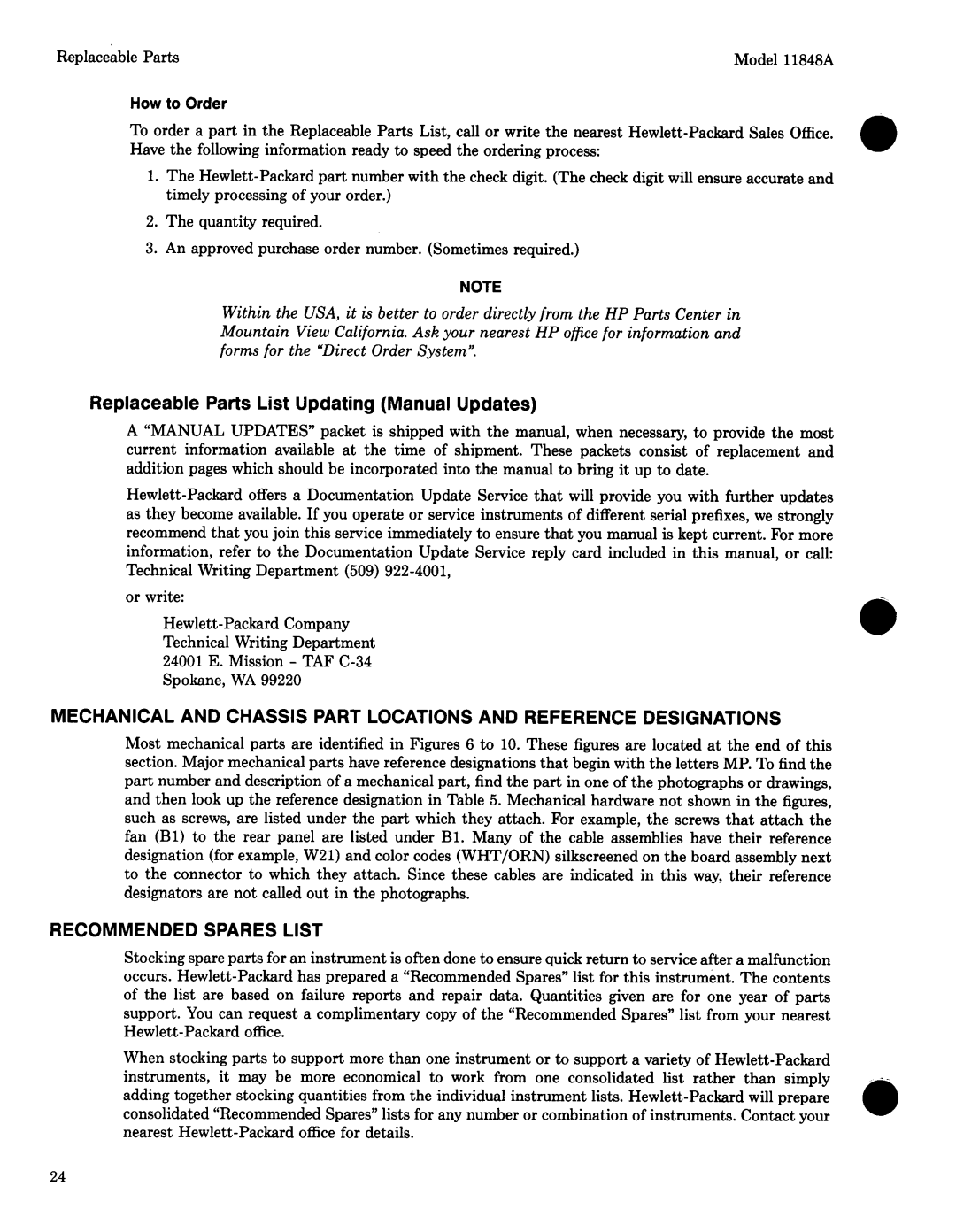 Agilent Technologies 11848-90004 service manual 