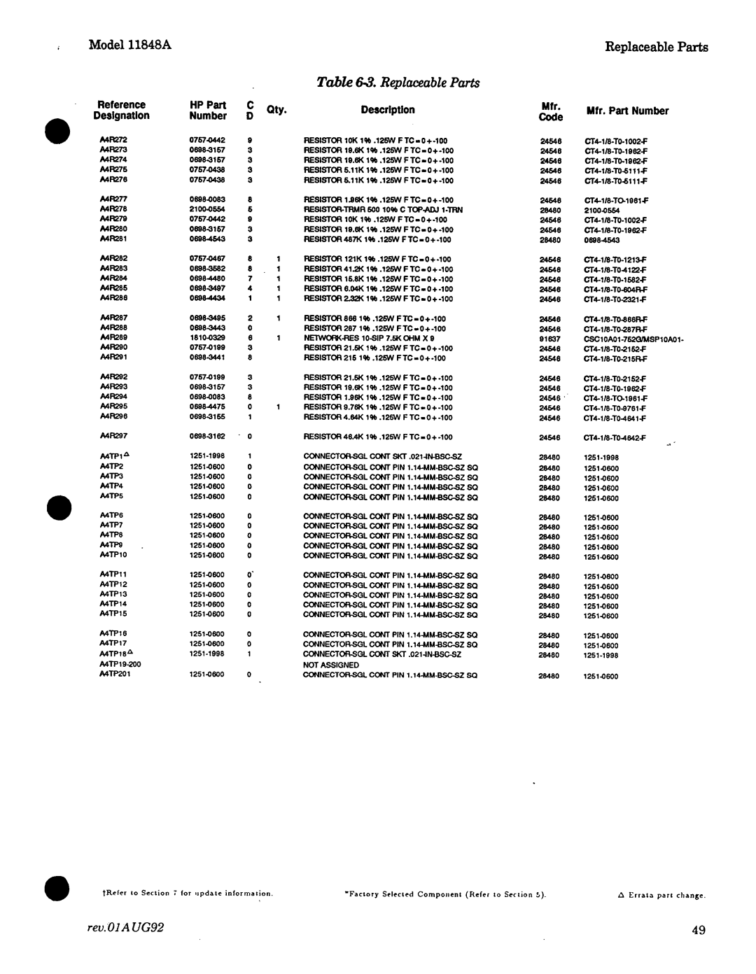 Agilent Technologies 11848-90004 service manual 