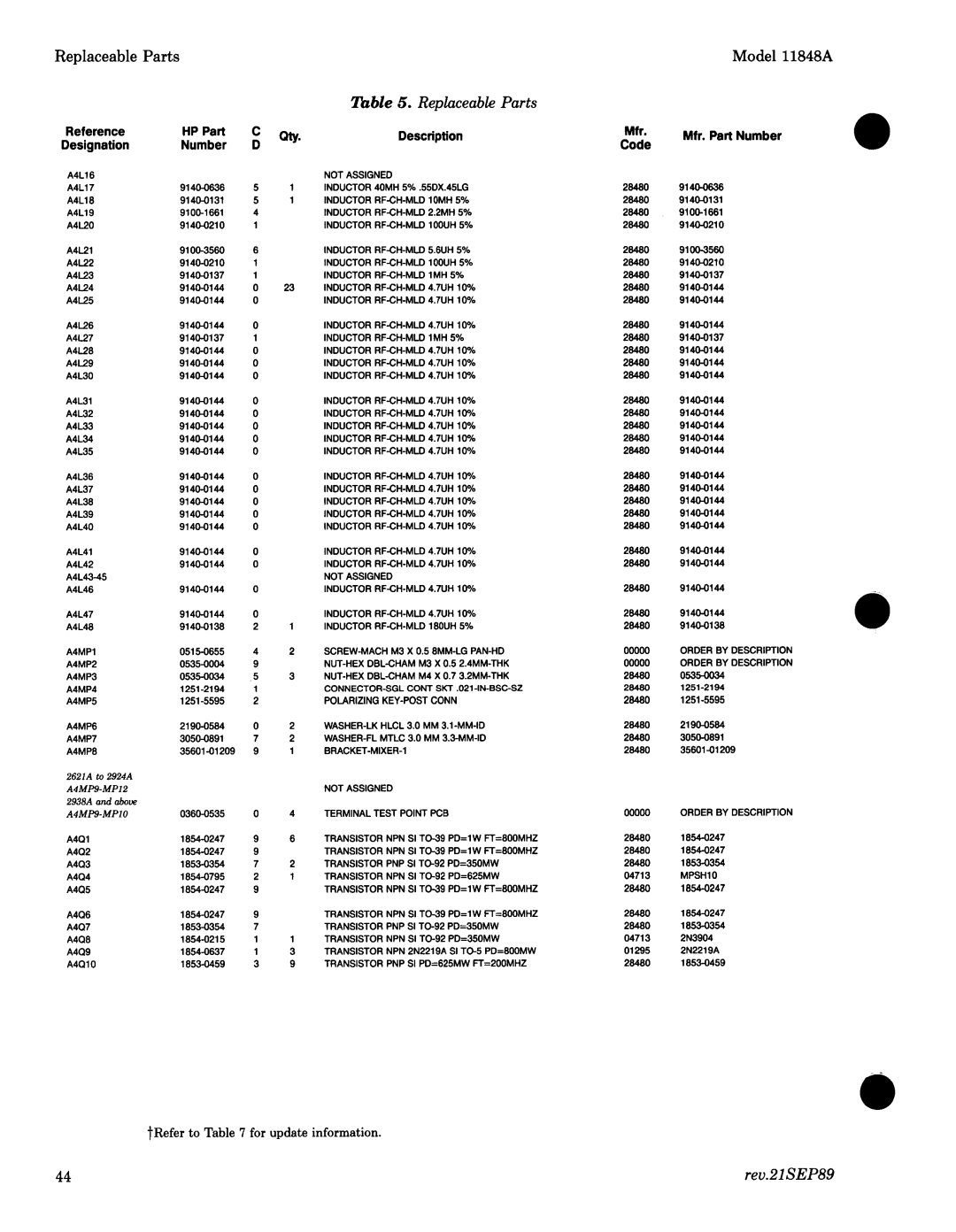 Agilent Technologies 11848-90004 service manual 