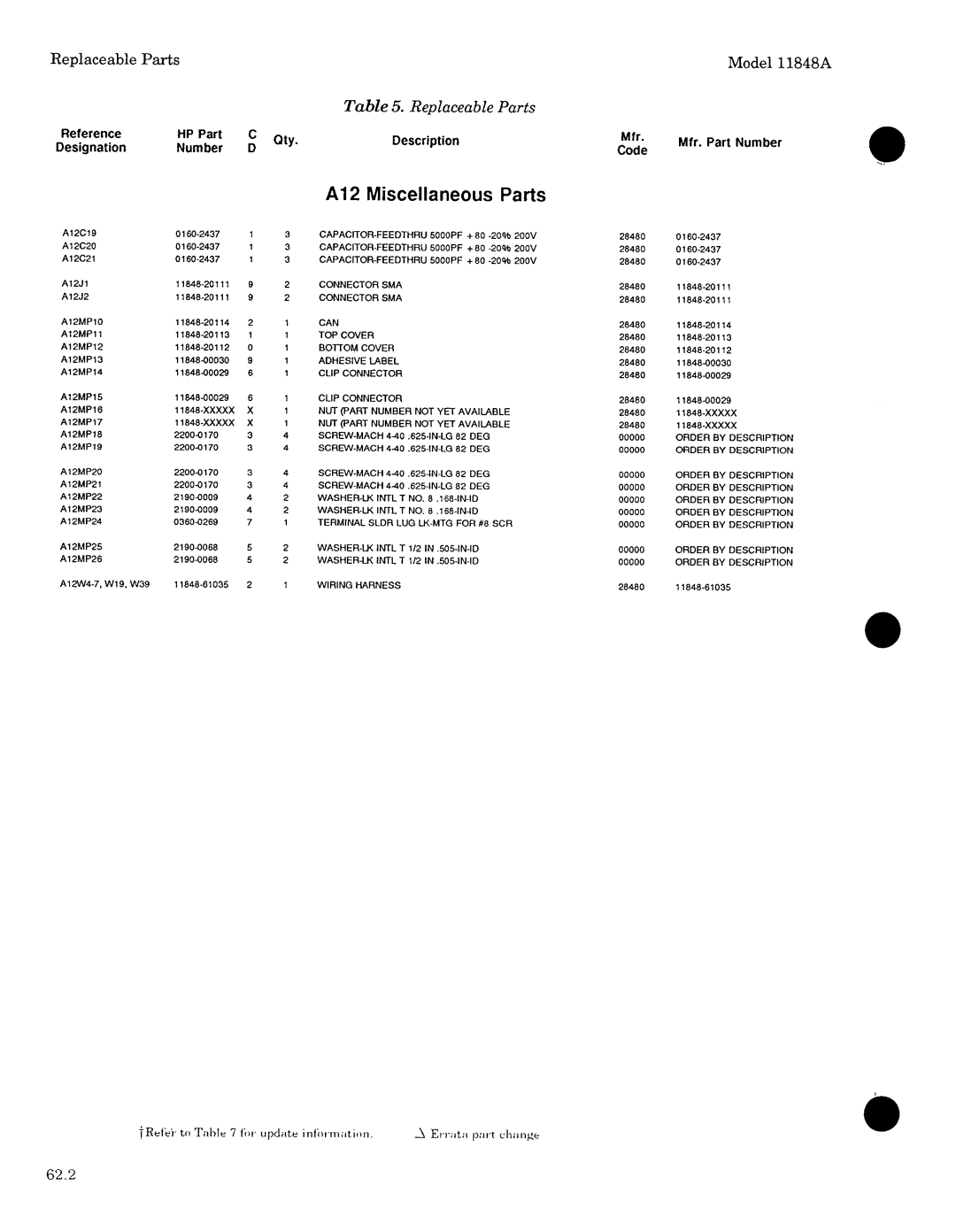 Agilent Technologies 11848-90004 service manual 