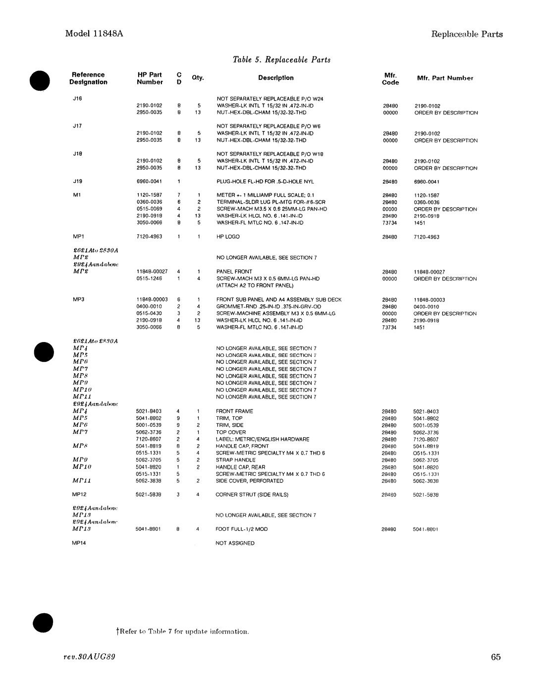 Agilent Technologies 11848-90004 service manual 