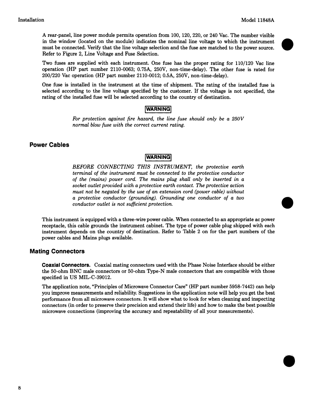 Agilent Technologies 11848-90004 service manual 