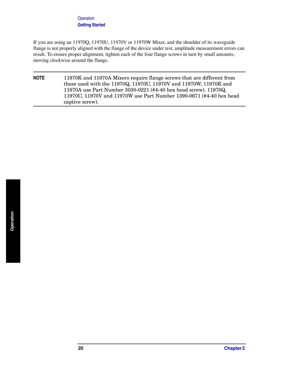 Agilent Technologies 11970-90031 manual Getting Started 