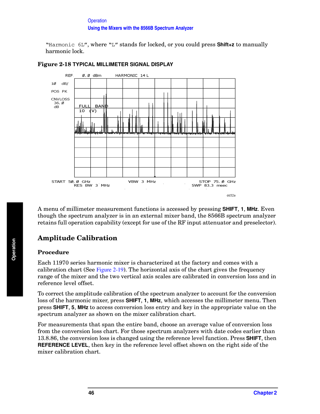 Agilent Technologies 11970-90031 manual Amplitude Calibration, Procedure 