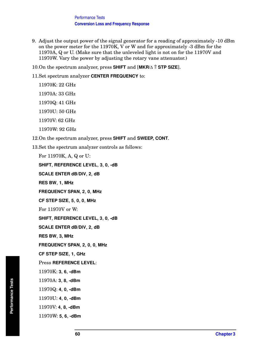 Agilent Technologies 11970-90031 manual For 11970V or W 