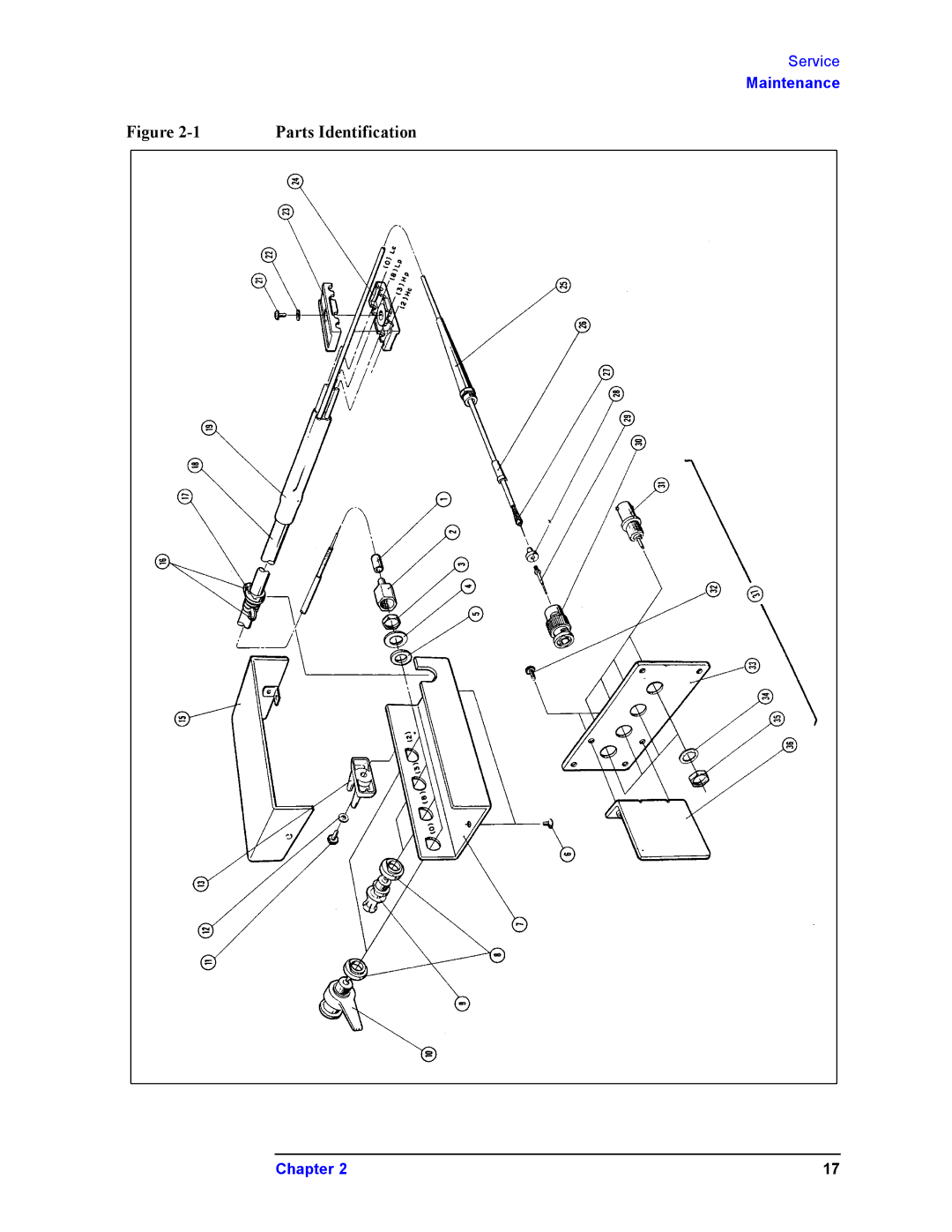 Agilent Technologies 16048A service manual Parts Identification 