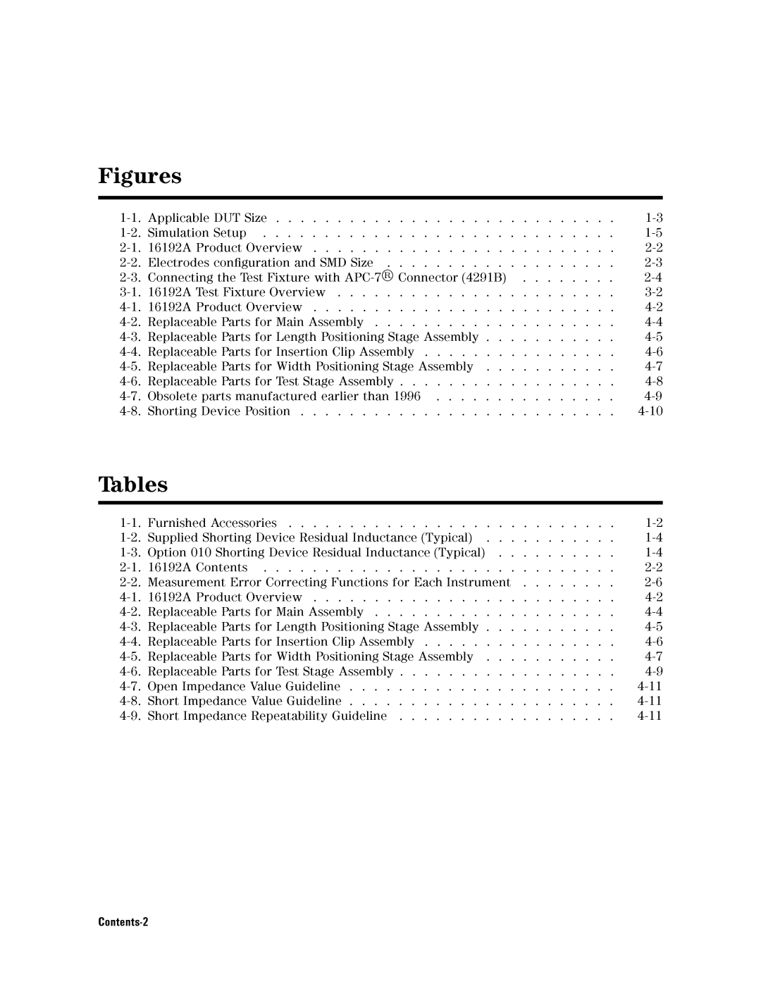 Agilent Technologies 16192a service manual Contents-2 