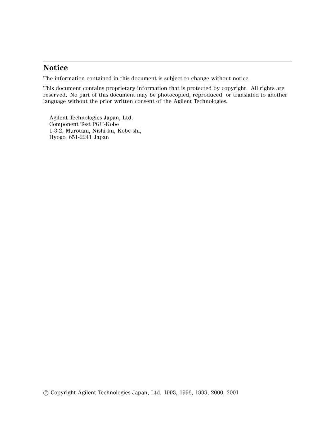 Agilent Technologies 16192a service manual 