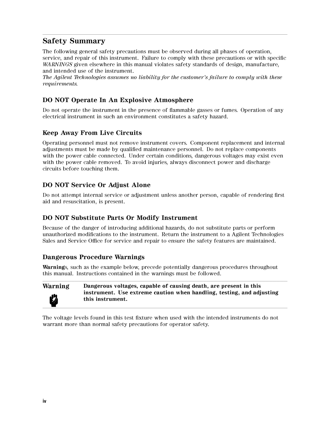 Agilent Technologies 16192a service manual 