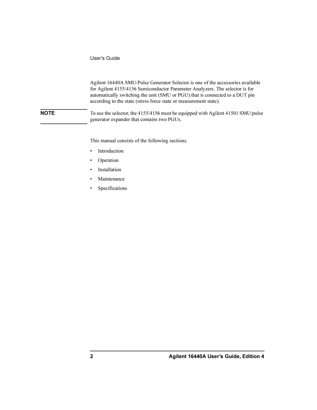 Agilent Technologies 16440A SMU manual Users Guide 