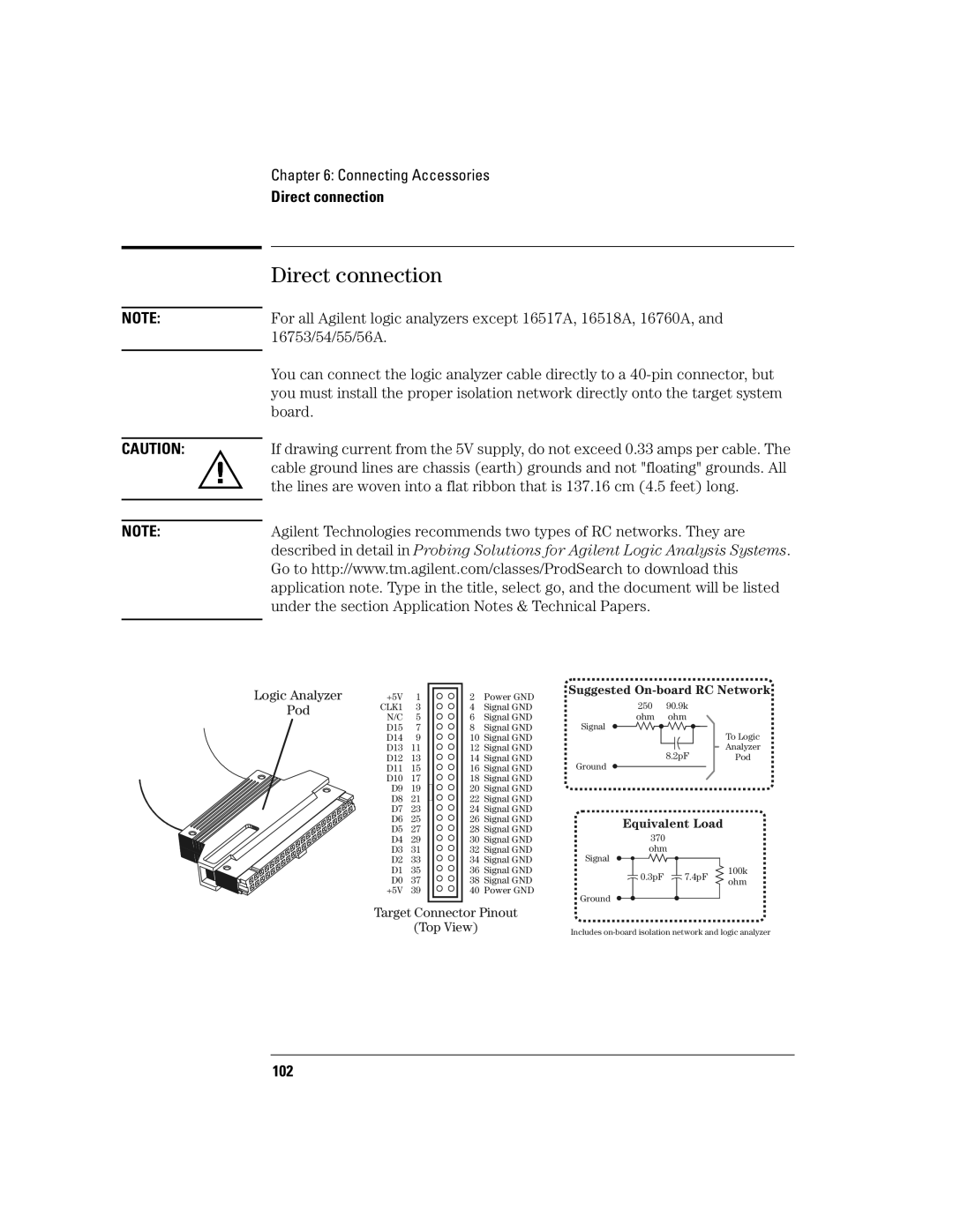 Agilent Technologies 16700B manual Direct connection, Pod 