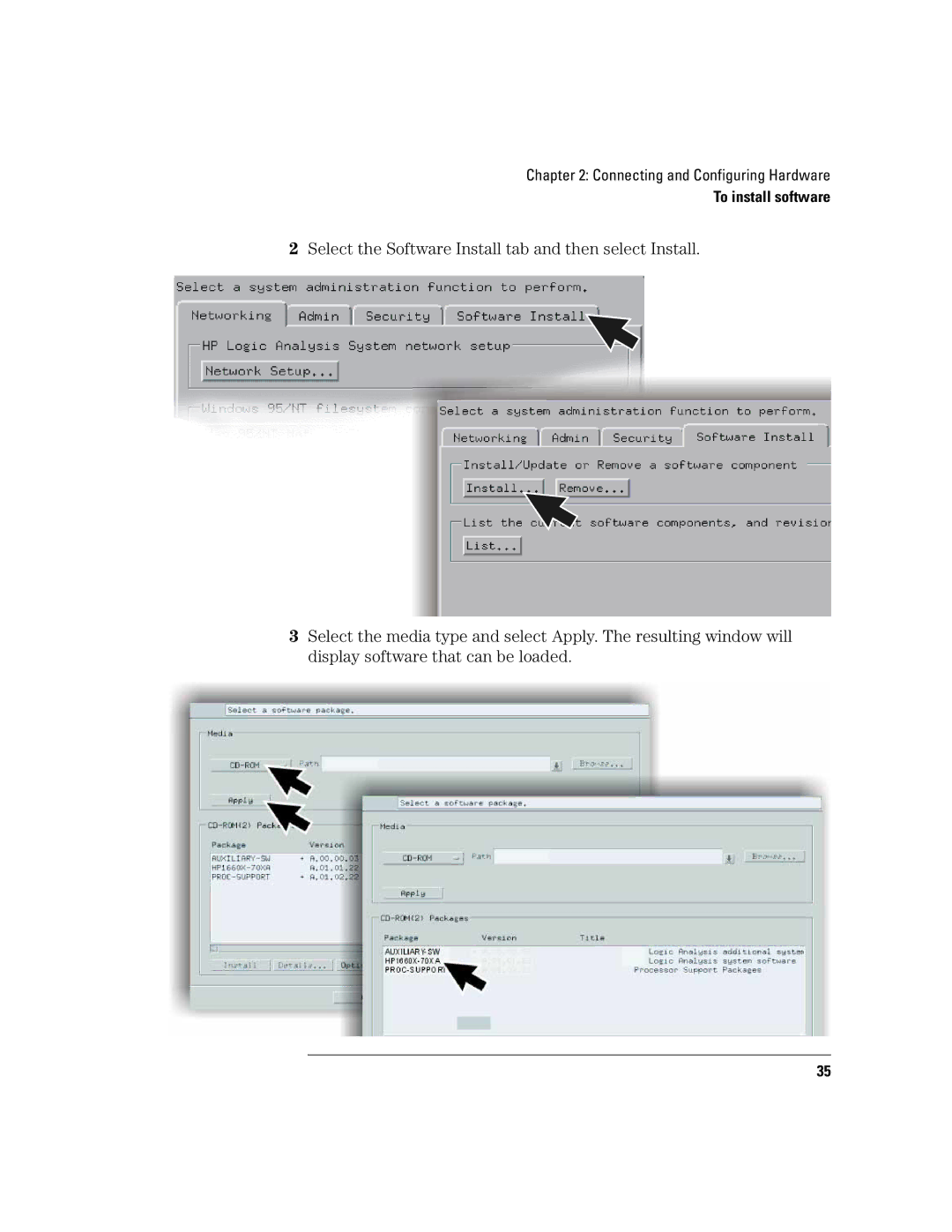 Agilent Technologies 16700B manual To install software 