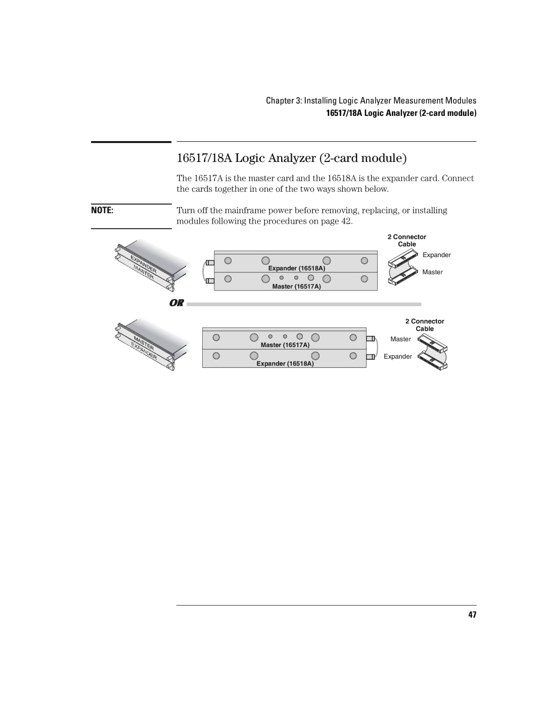 Agilent Technologies 16700B manual 16517/18A Logic Analyzer 2-card module 