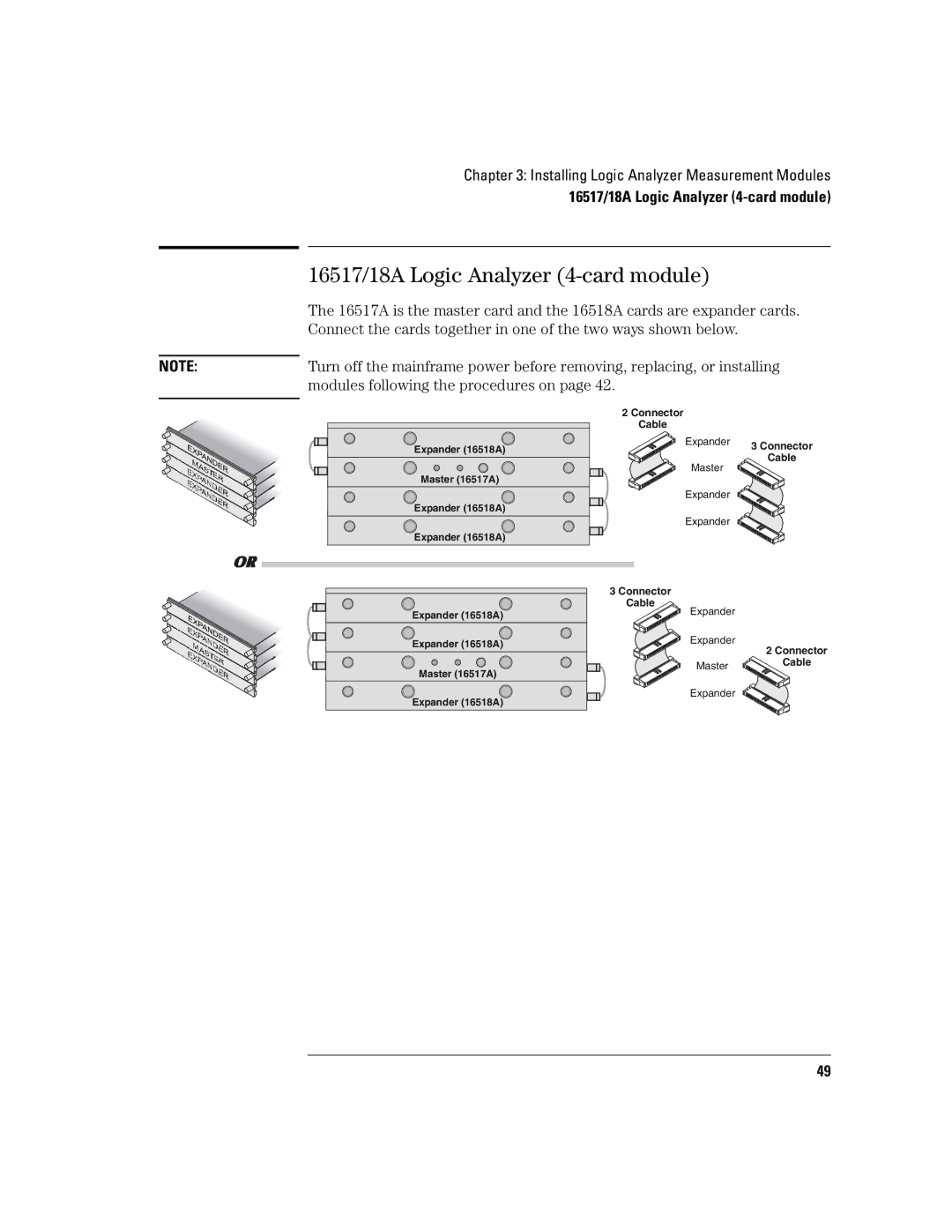 Agilent Technologies 16700B manual 16517/18A Logic Analyzer 4-card module 