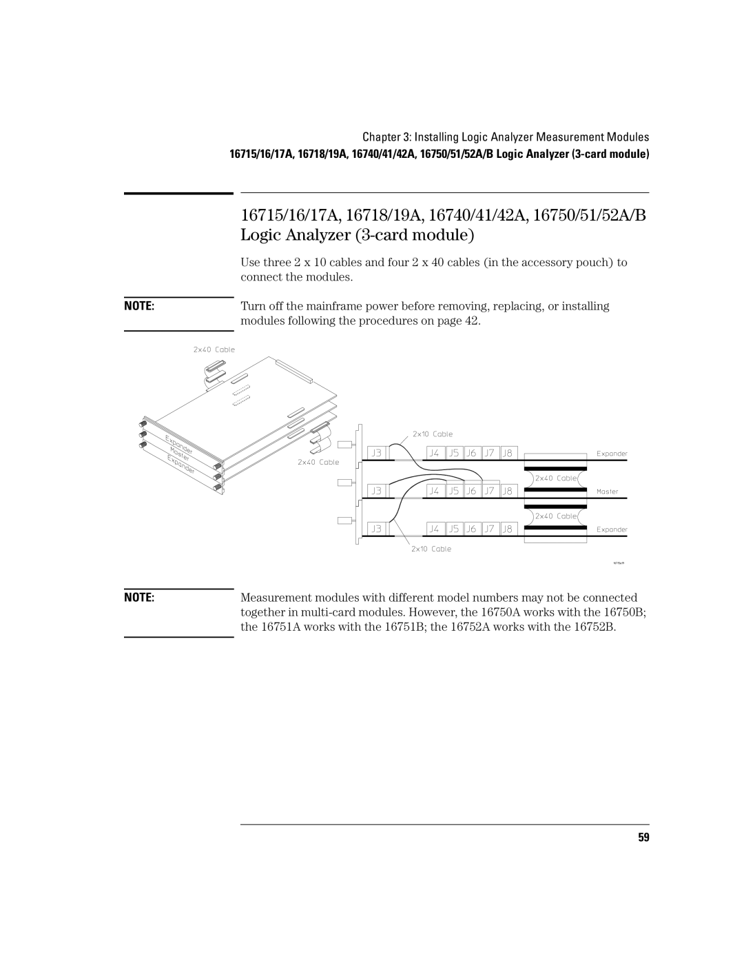 Agilent Technologies 16700B manual Logic Analyzer 3-card module 