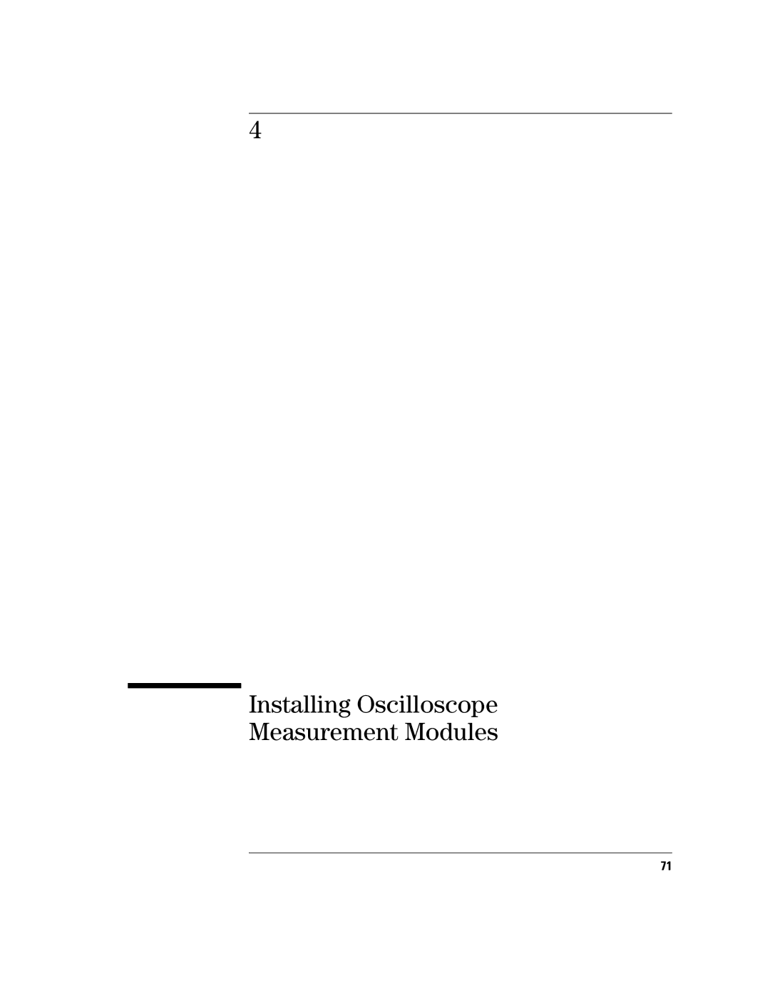 Agilent Technologies 16700B manual Installing Oscilloscope Measurement Modules 