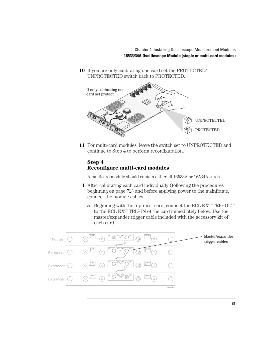 Agilent Technologies 16700B manual Step Reconfigure multi-card modules 