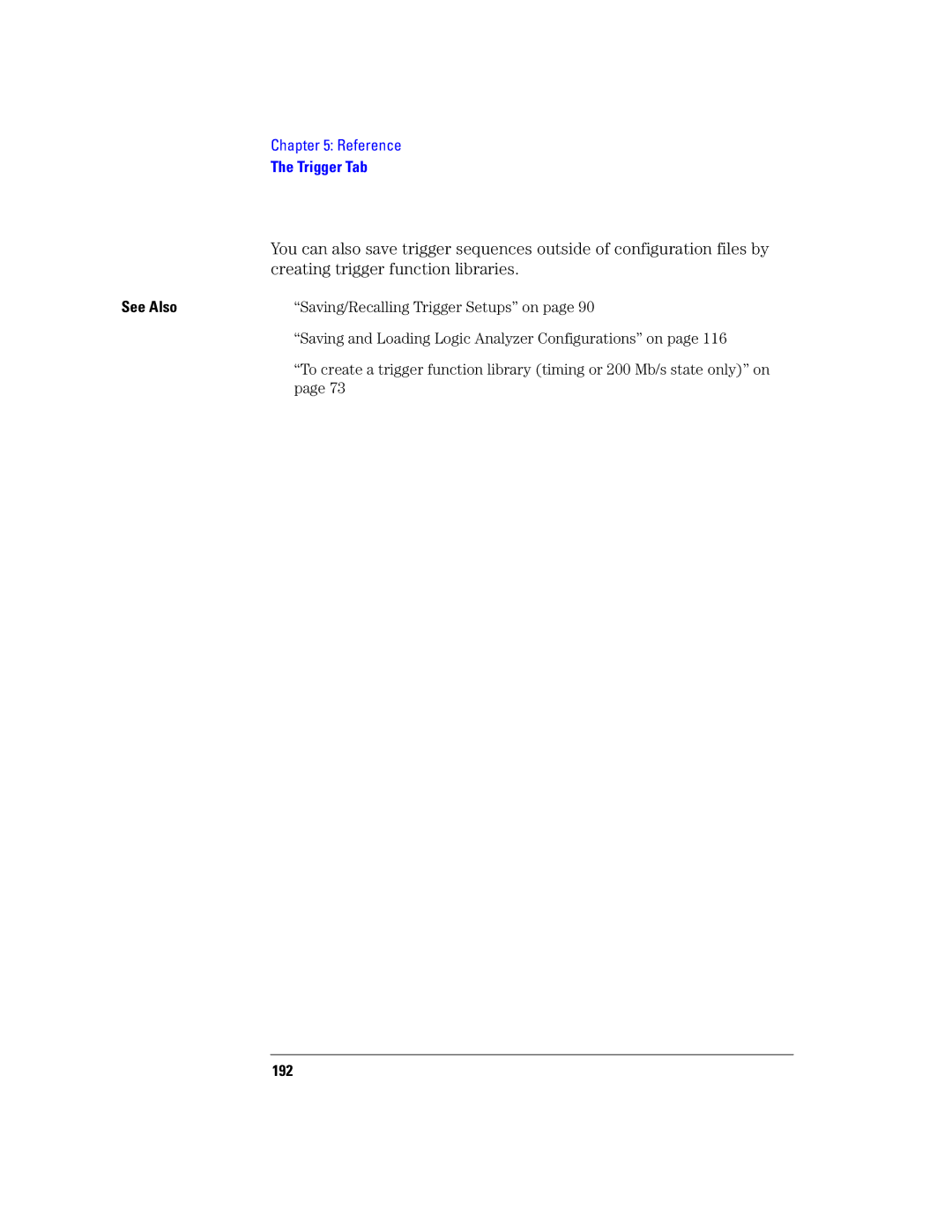 Agilent Technologies 16760A manual Creating trigger function libraries, 192 