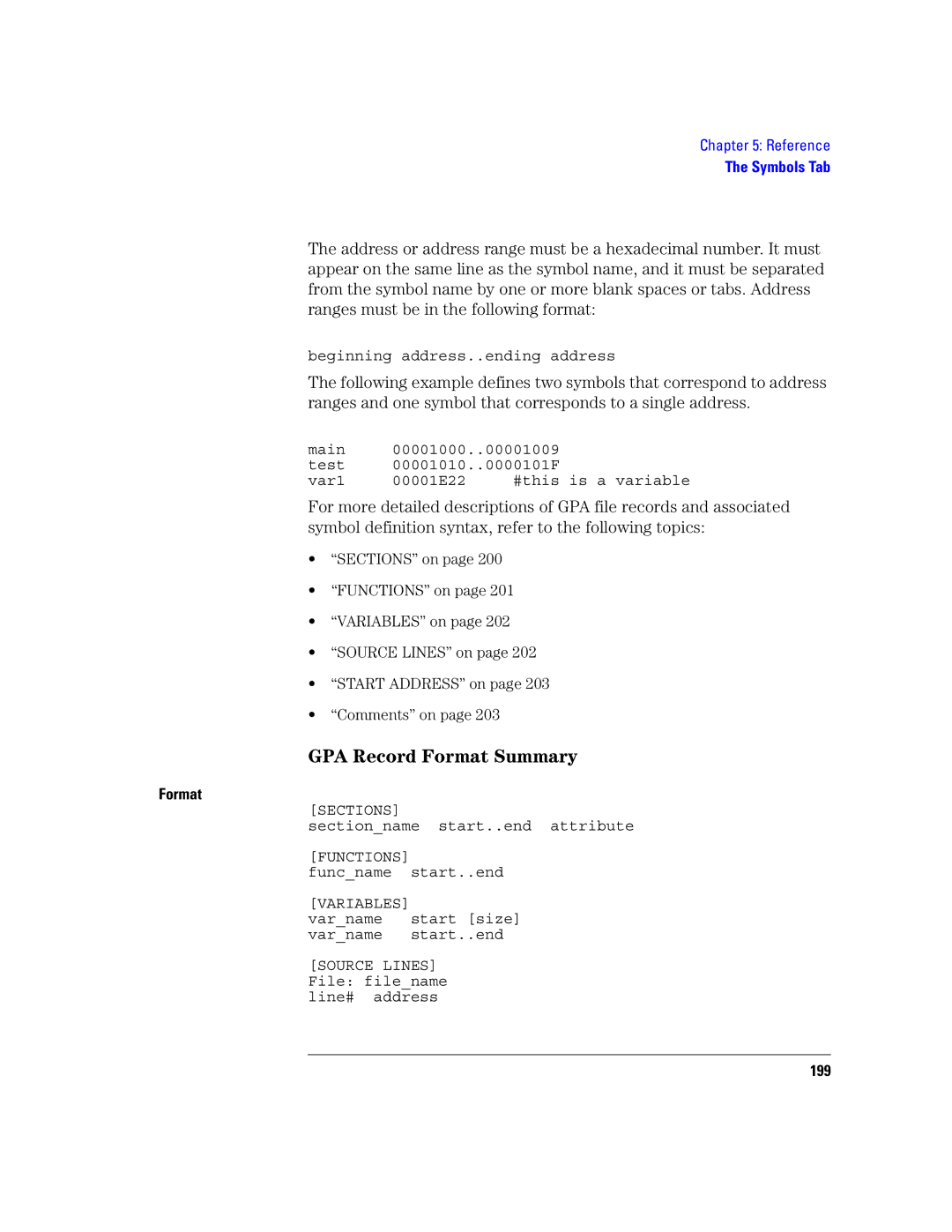 Agilent Technologies 16760A manual GPA Record Format Summary, 199 