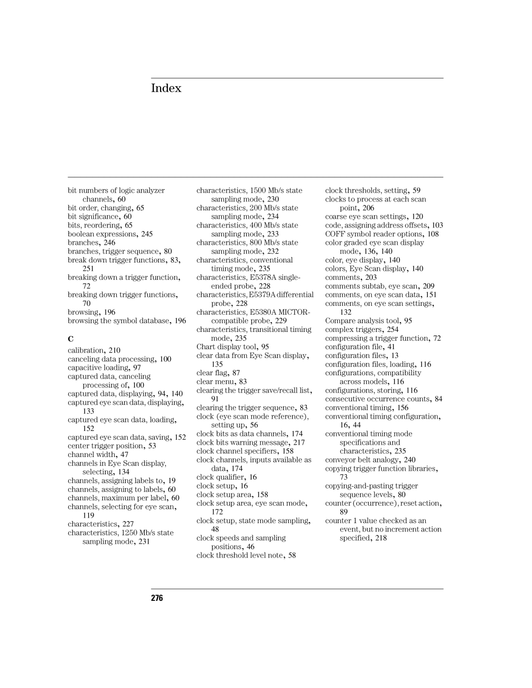 Agilent Technologies 16760A manual 276, 251 