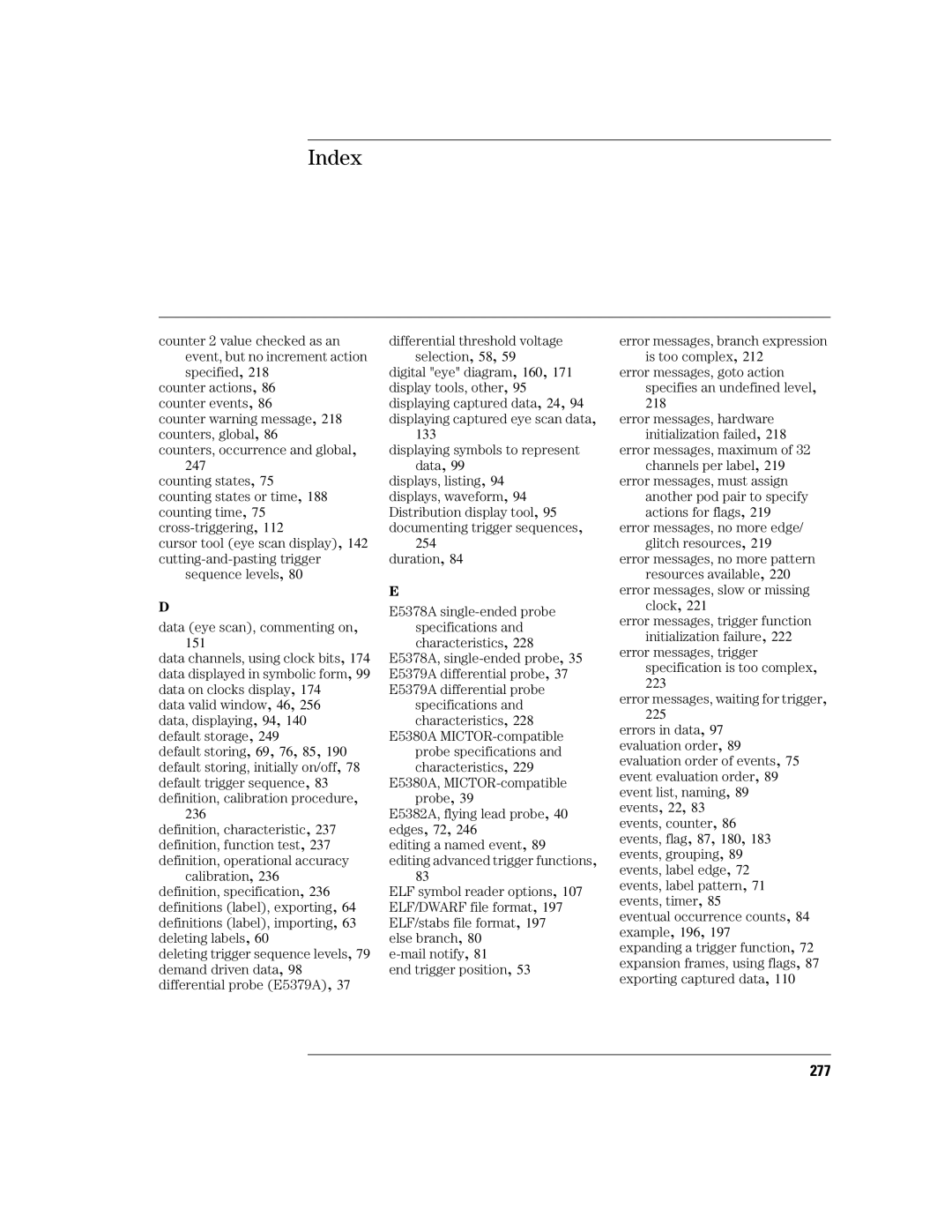 Agilent Technologies 16760A manual 277, 247 