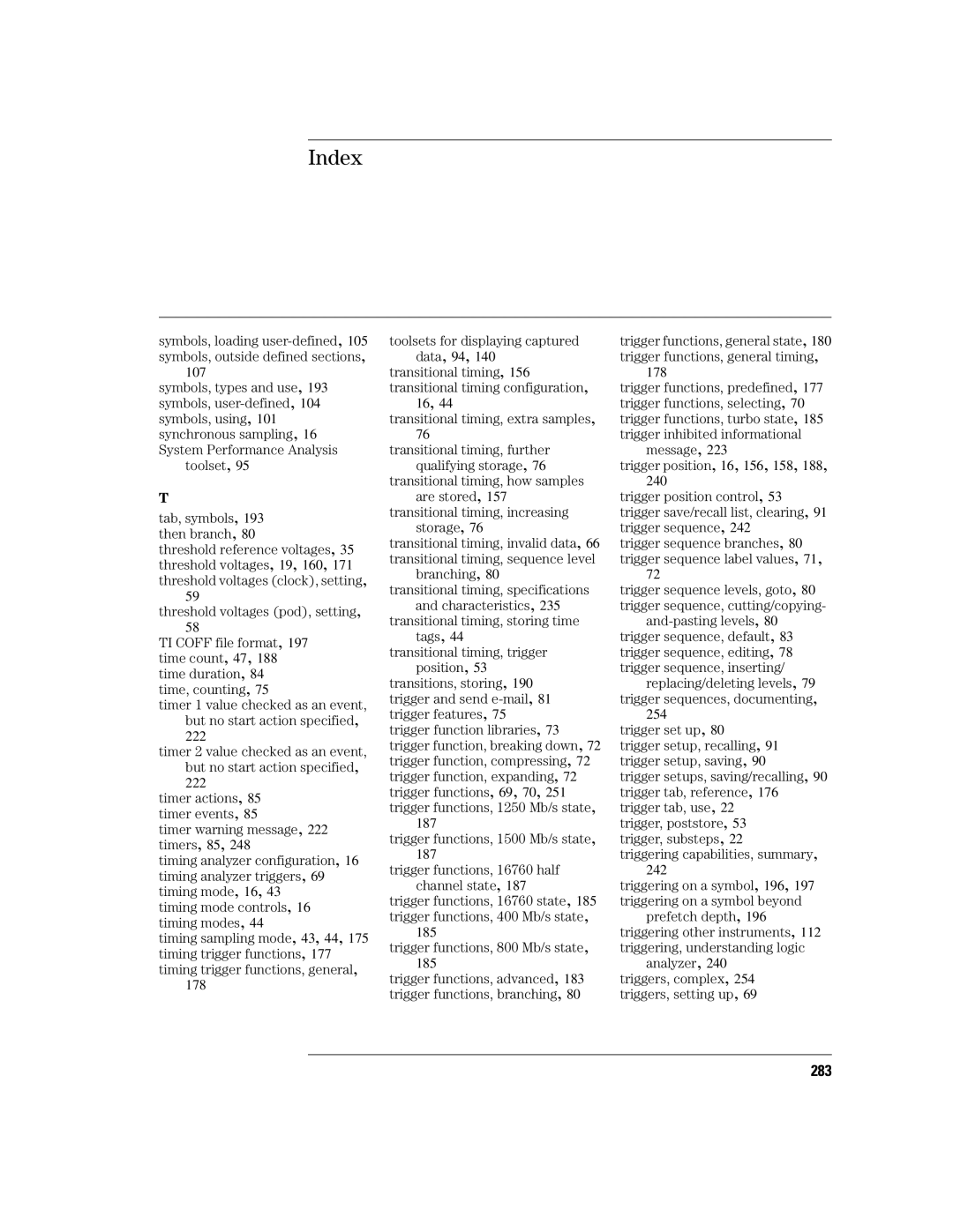 Agilent Technologies 16760A manual 283, 107 