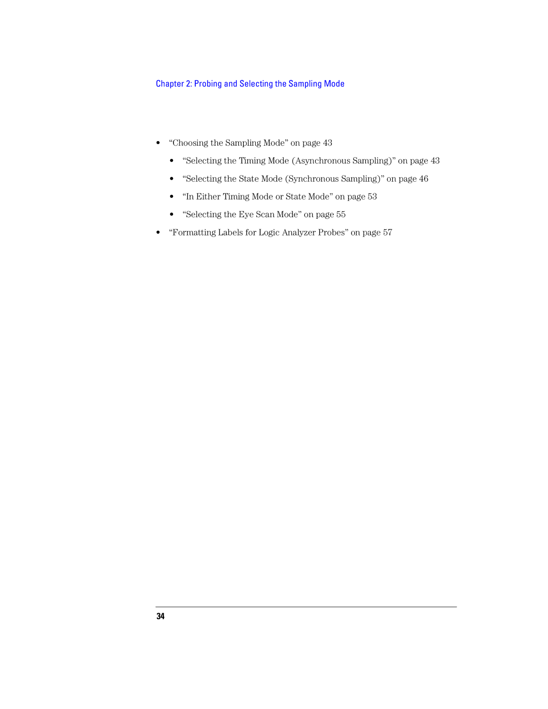 Agilent Technologies 16760A manual Probing and Selecting the Sampling Mode 