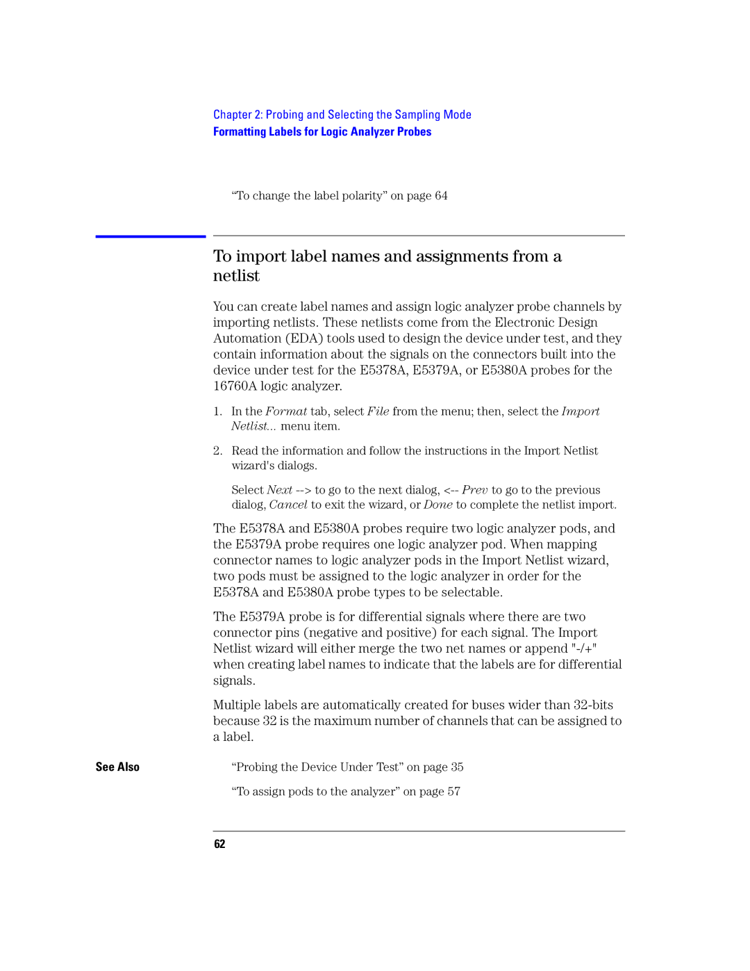 Agilent Technologies 16760A manual To import label names and assignments from a netlist, Signals, Label 