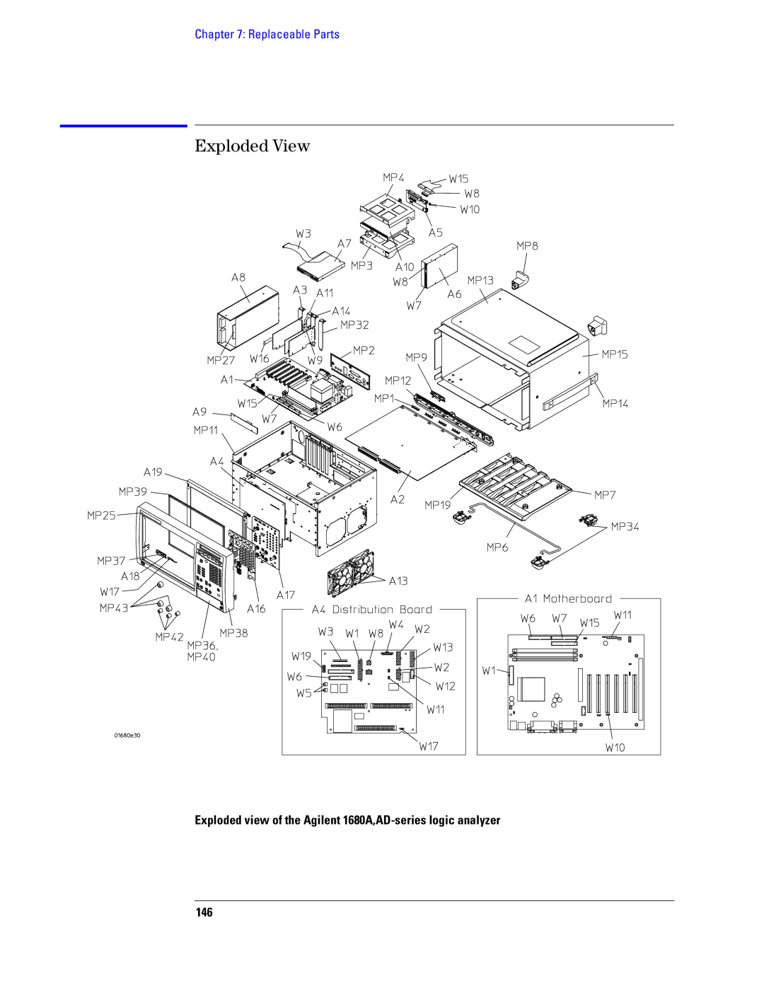 Agilent Technologies 1680, 1690 manual Exploded View 