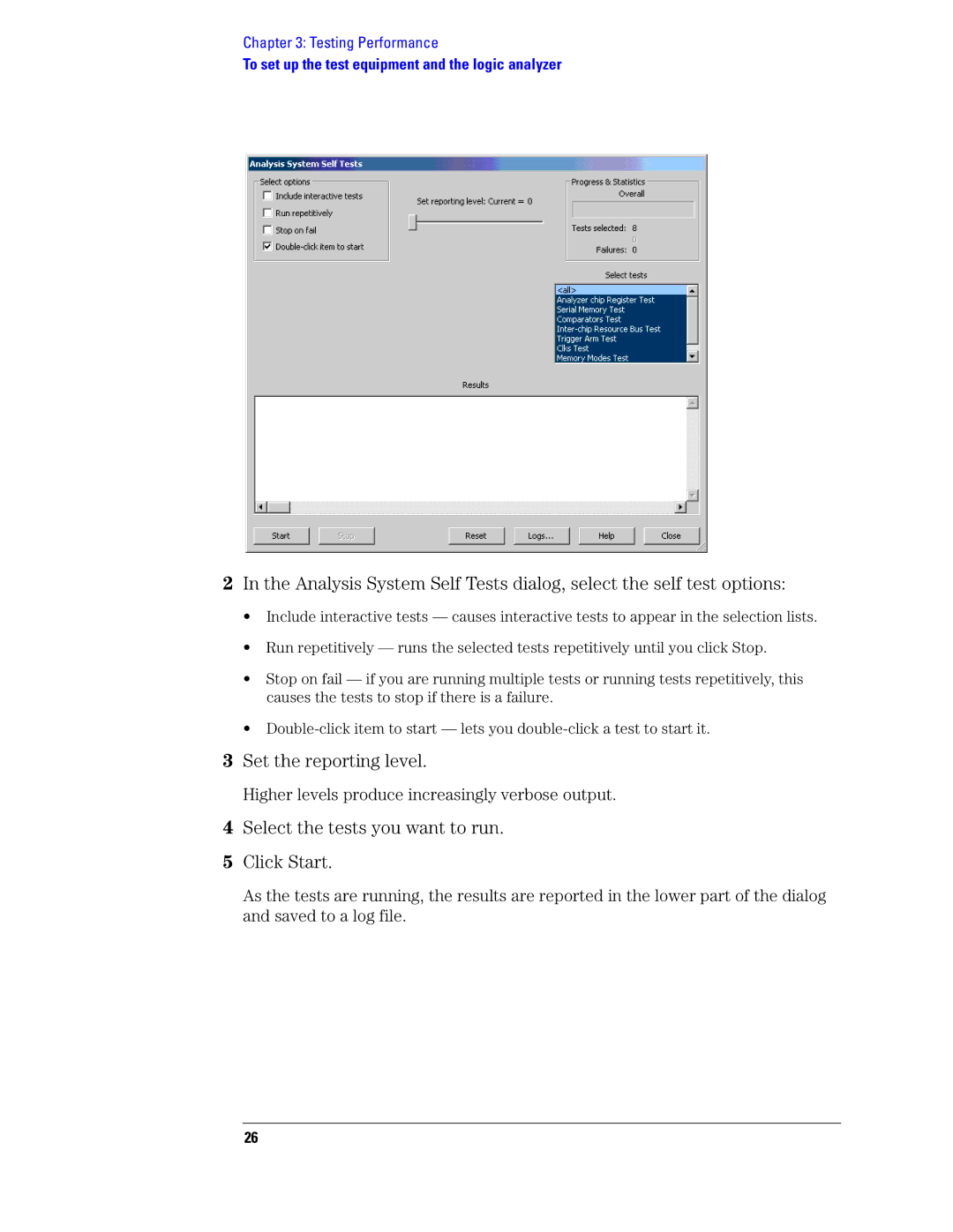 Agilent Technologies 1680, 1690 manual Set the reporting level 