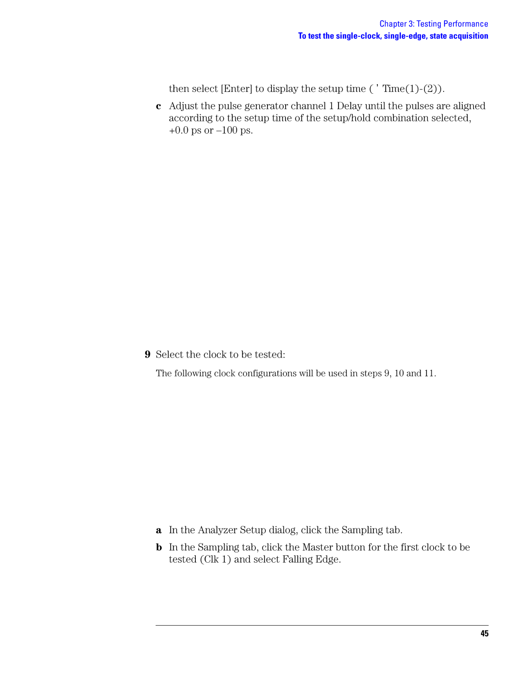 Agilent Technologies 1690, 1680 manual Following clock configurations will be used in steps 9, 10 