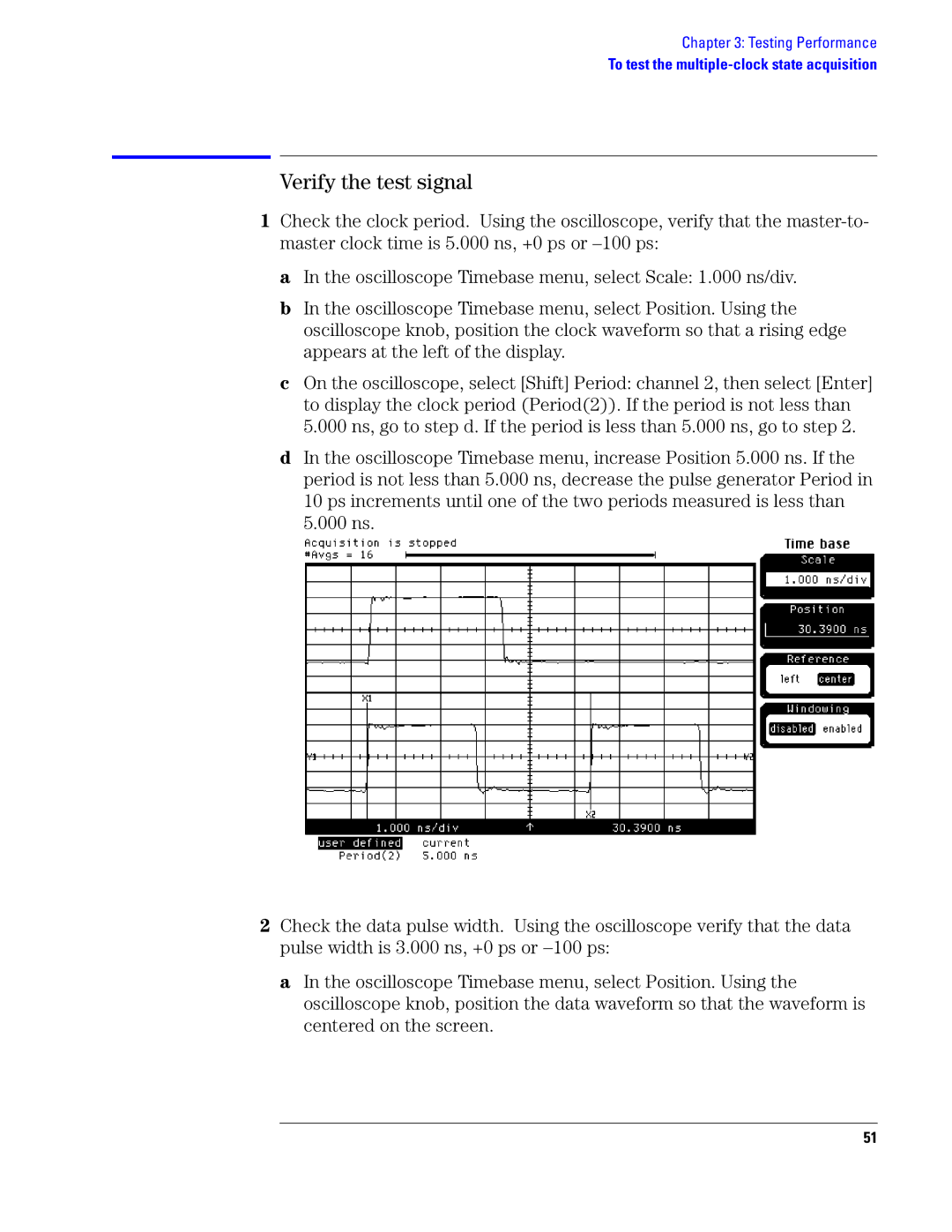 Agilent Technologies 1690, 1680 manual Verify the test signal 