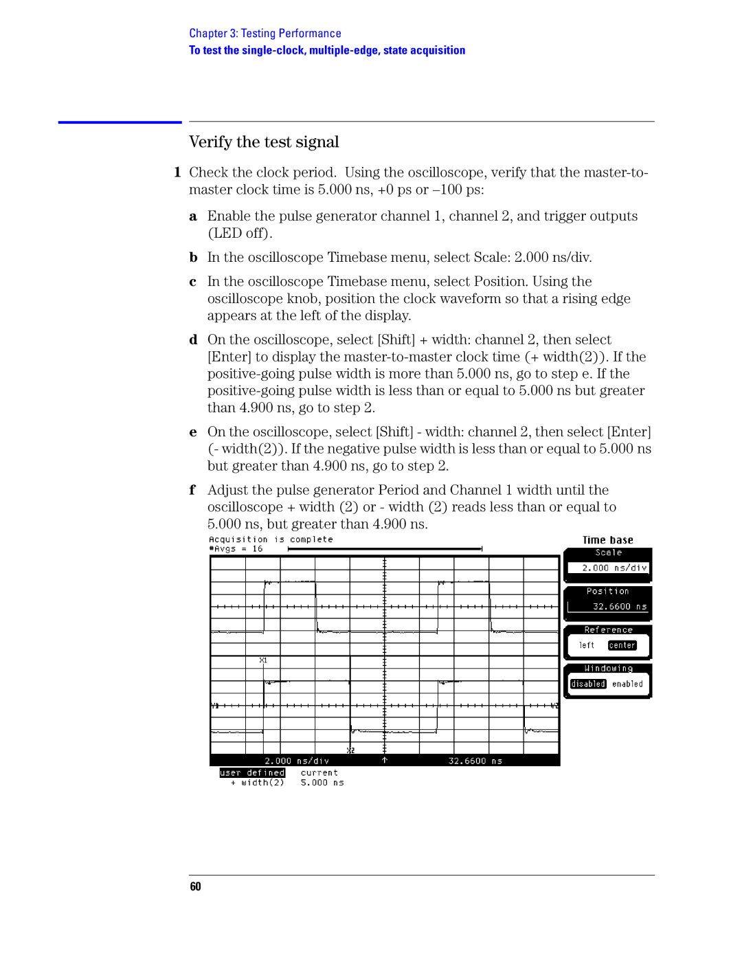 Agilent Technologies 1680, 1690 manual Verify the test signal 