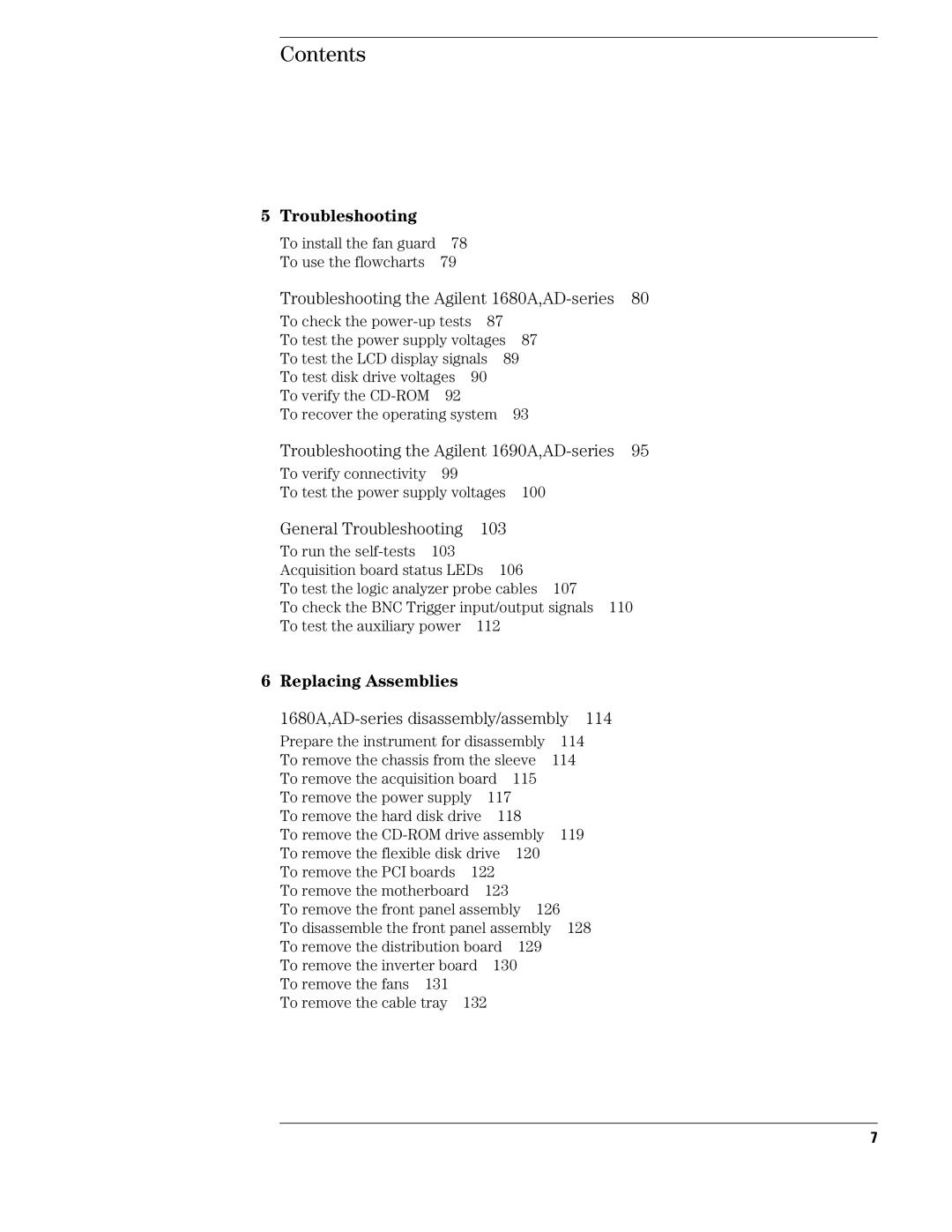 Agilent Technologies 1690, 1680 manual Troubleshooting 