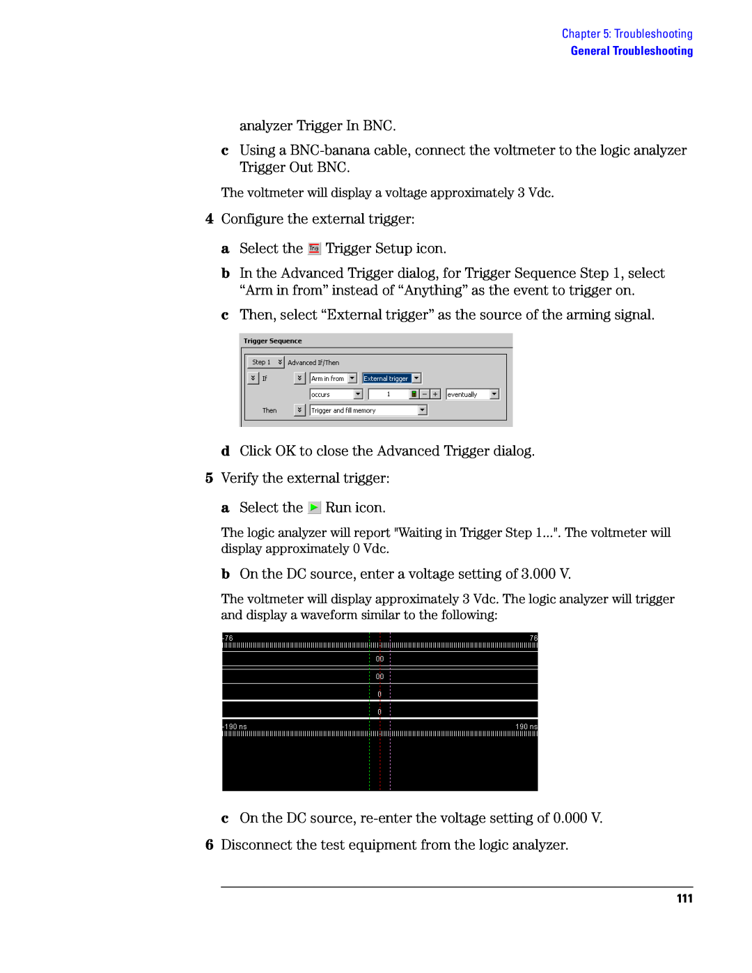 Agilent Technologies 1690, 1680 manual analyzer Trigger In BNC 