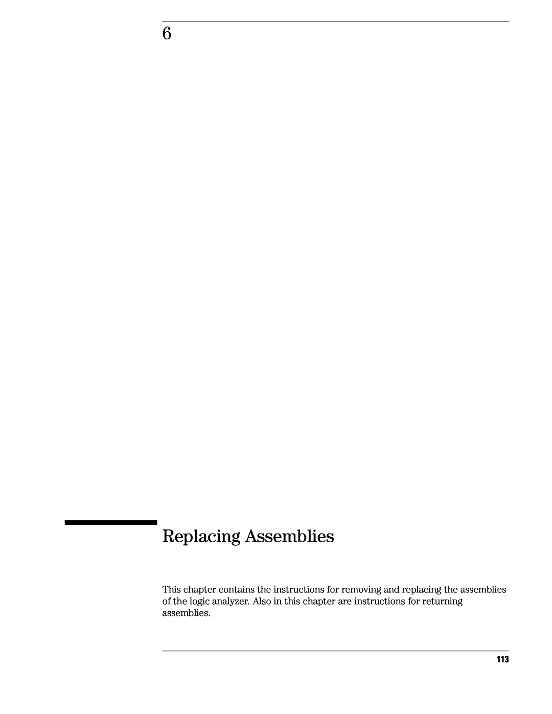 Agilent Technologies 1690, 1680 manual Replacing Assemblies 