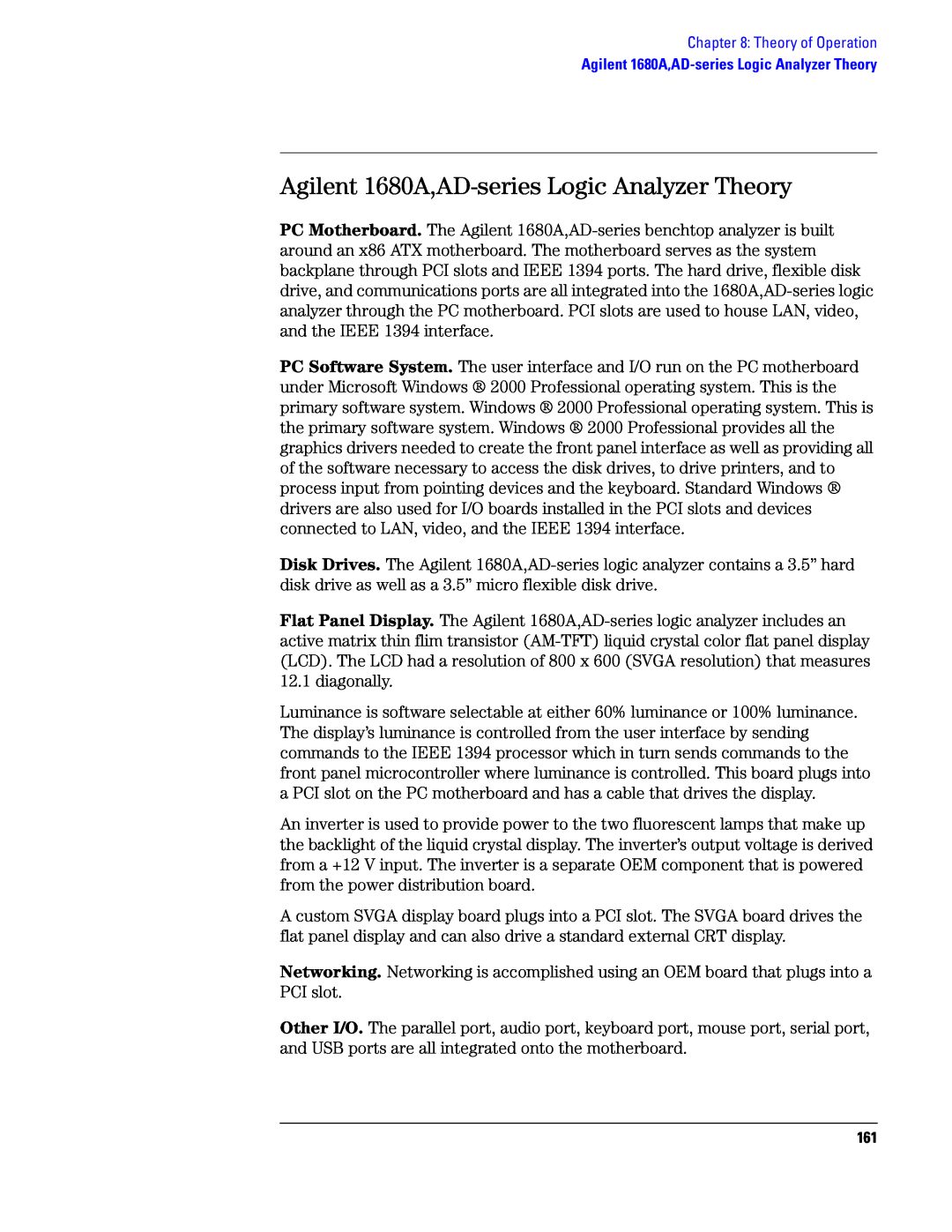 Agilent Technologies 1690 manual Agilent 1680A,AD-series Logic Analyzer Theory 