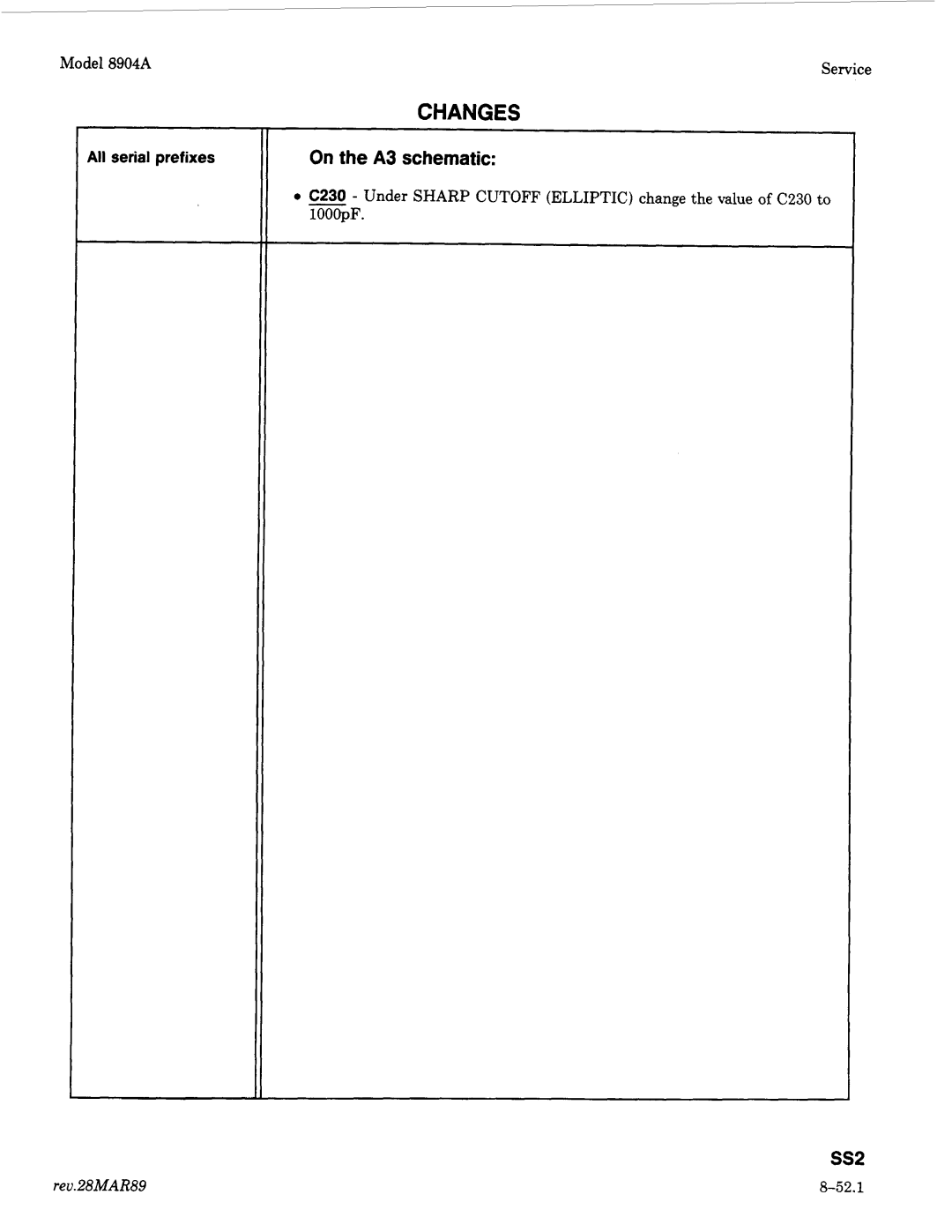 Agilent Technologies 2948, 2712A manual On the A3 schematic, Ss2, Rev.28MAR89 