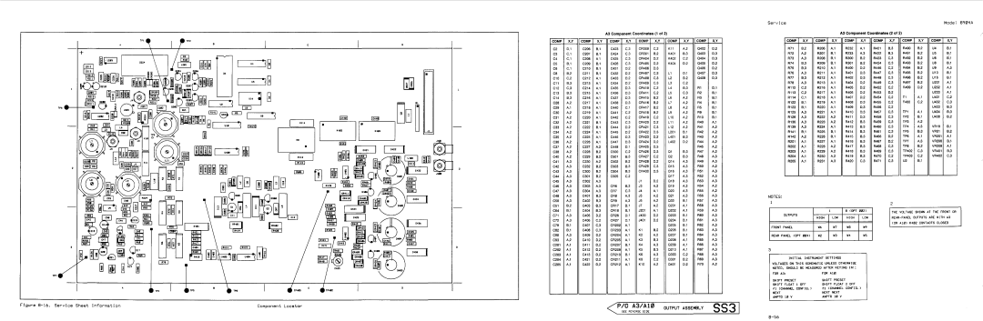 Agilent Technologies 2712A, 2948 manual + a, Component Coordinates 1 