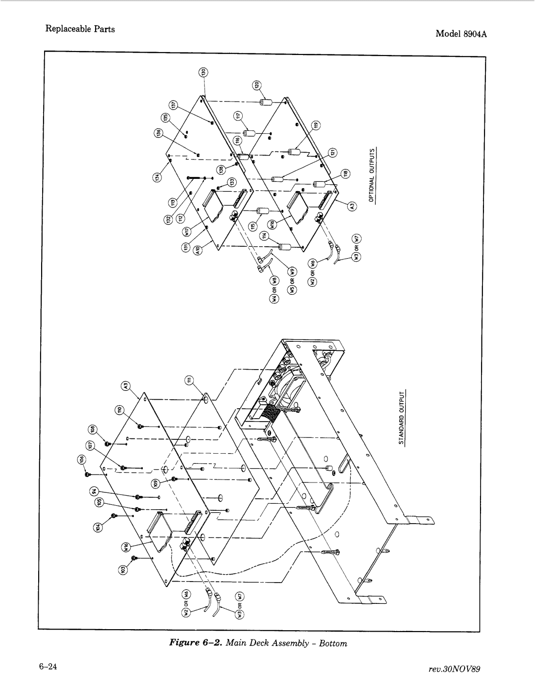 Agilent Technologies 2712A, 2948 manual Main Deck Assembly Bottom 