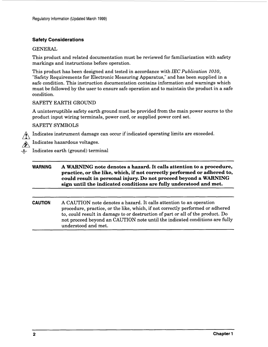 Agilent Technologies 2712A, 2948 manual Safety Considerations 